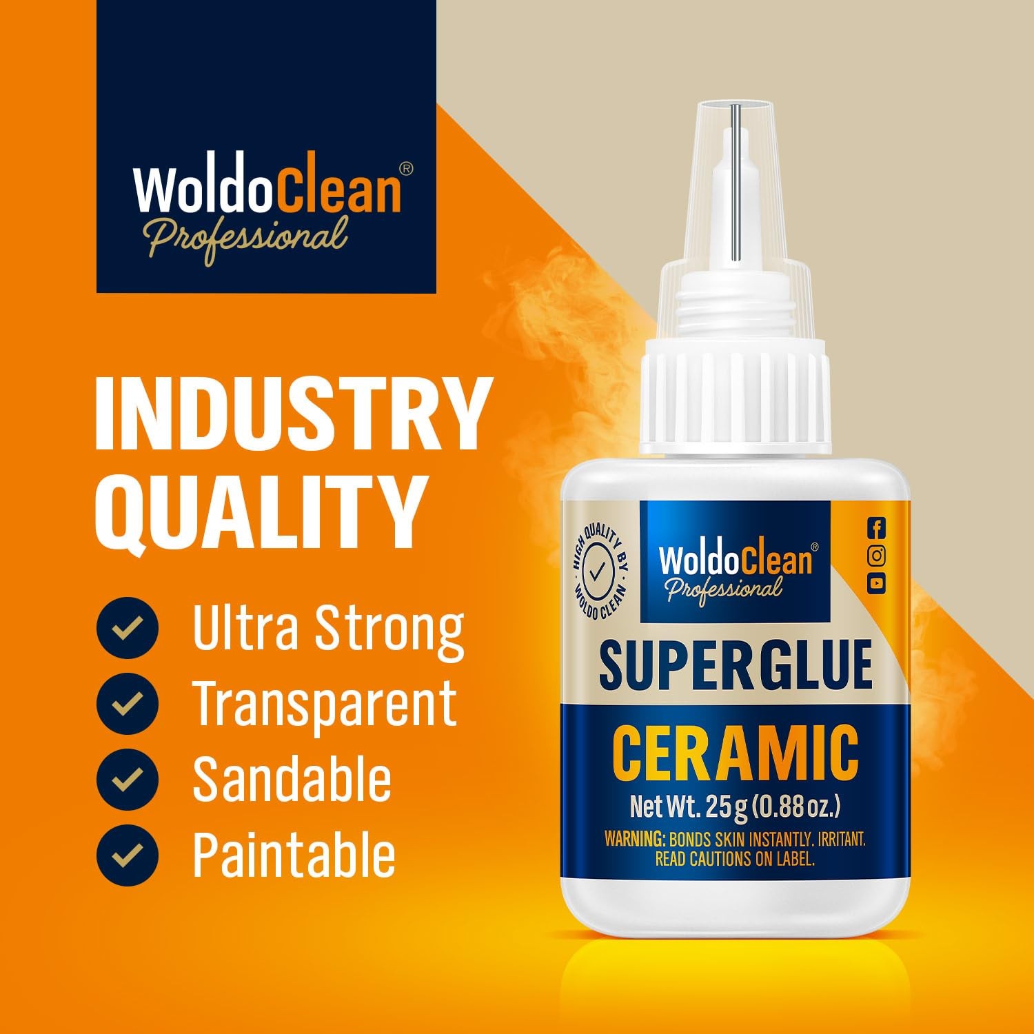 Ceramic Porcelain Glue WoldoClean 25g Super Waterproof