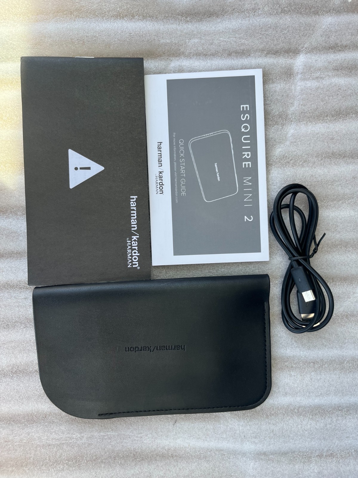 Harman Kardon Esquire mini 2 Plastis bags with USB-C cable