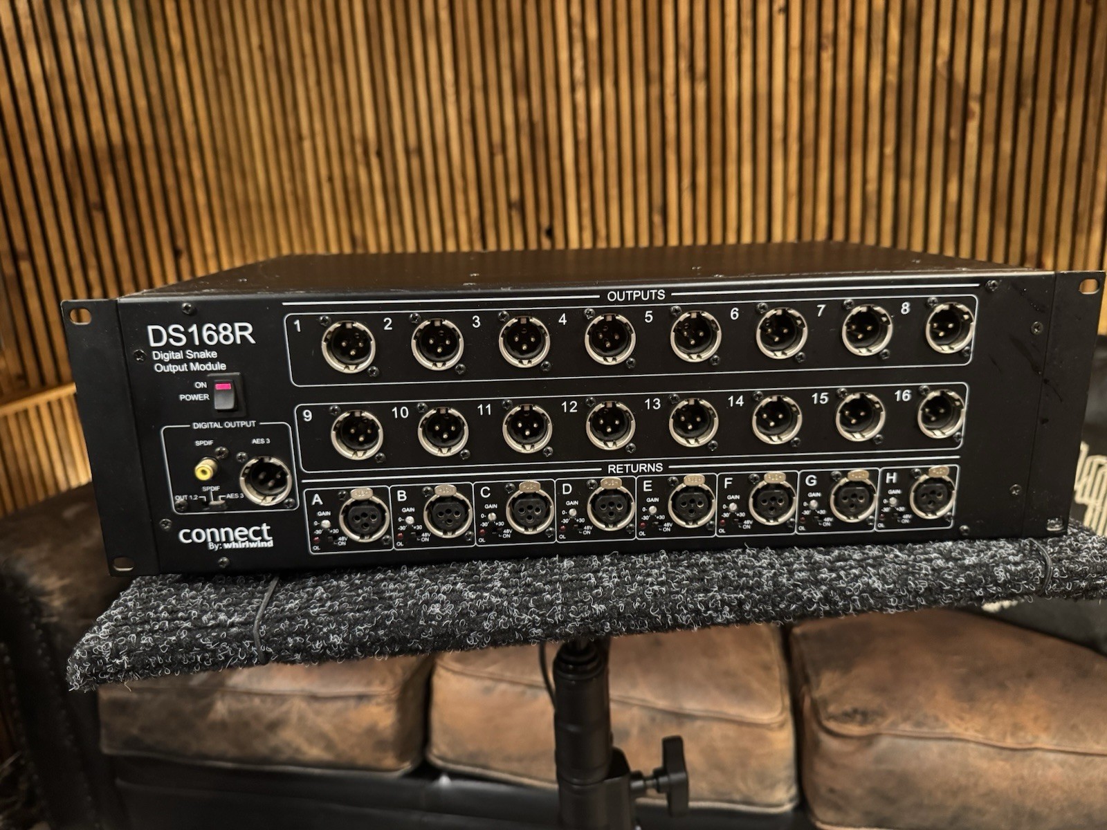 Whirlwind DS168R 16-Channel Digital Snake Output Module Rack Mount Cobranet XLR…