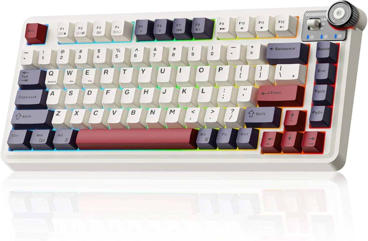 LEOBOG x Aula 75 Key Mechanical Keyboard, Wireless Gaming Keyboard Hot Swappable