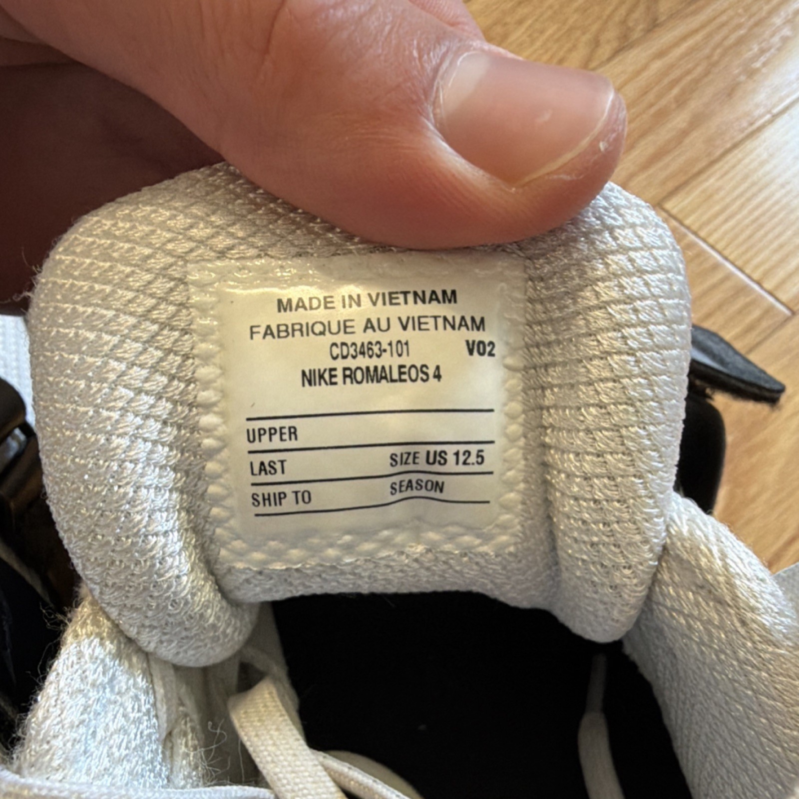Nike Romaleos 4 Weightlifting Shoes White Black Mesh US 12.5 CD3463-101