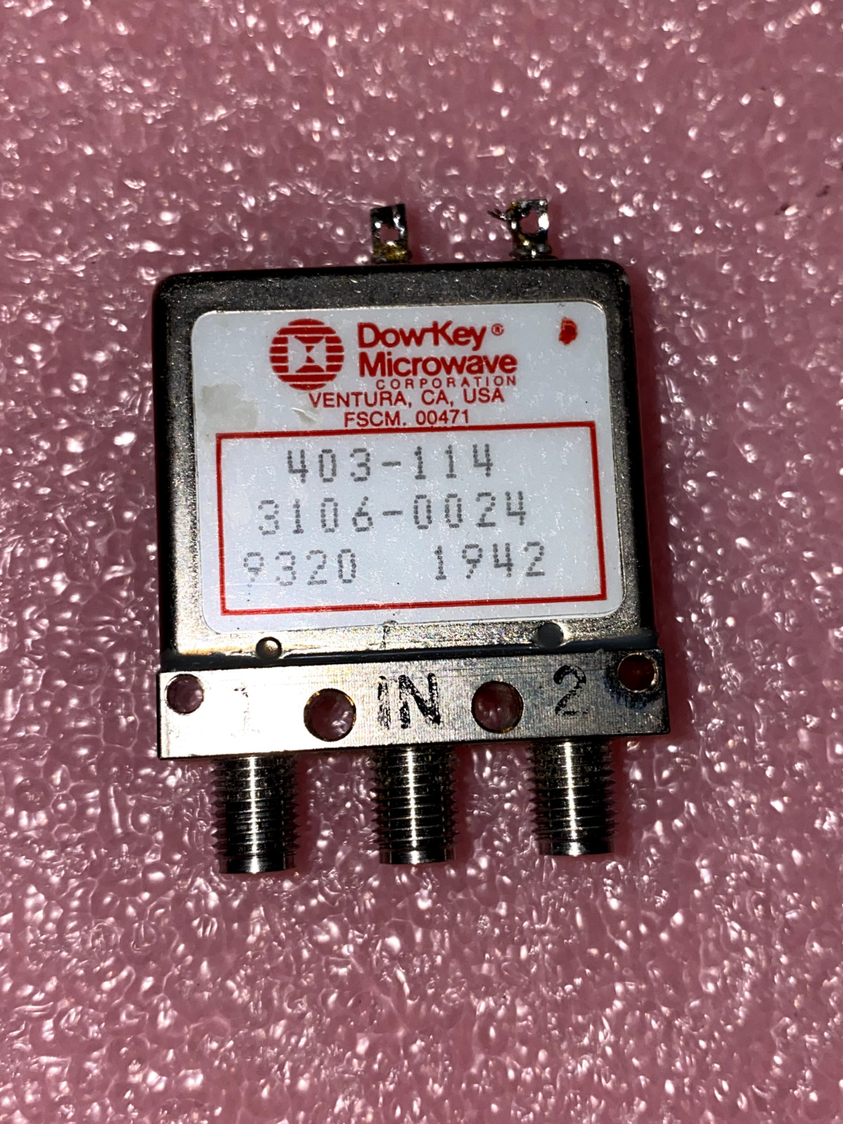 Agilent 3106-0024 Coaxial U Wave Switch 2 Ghz