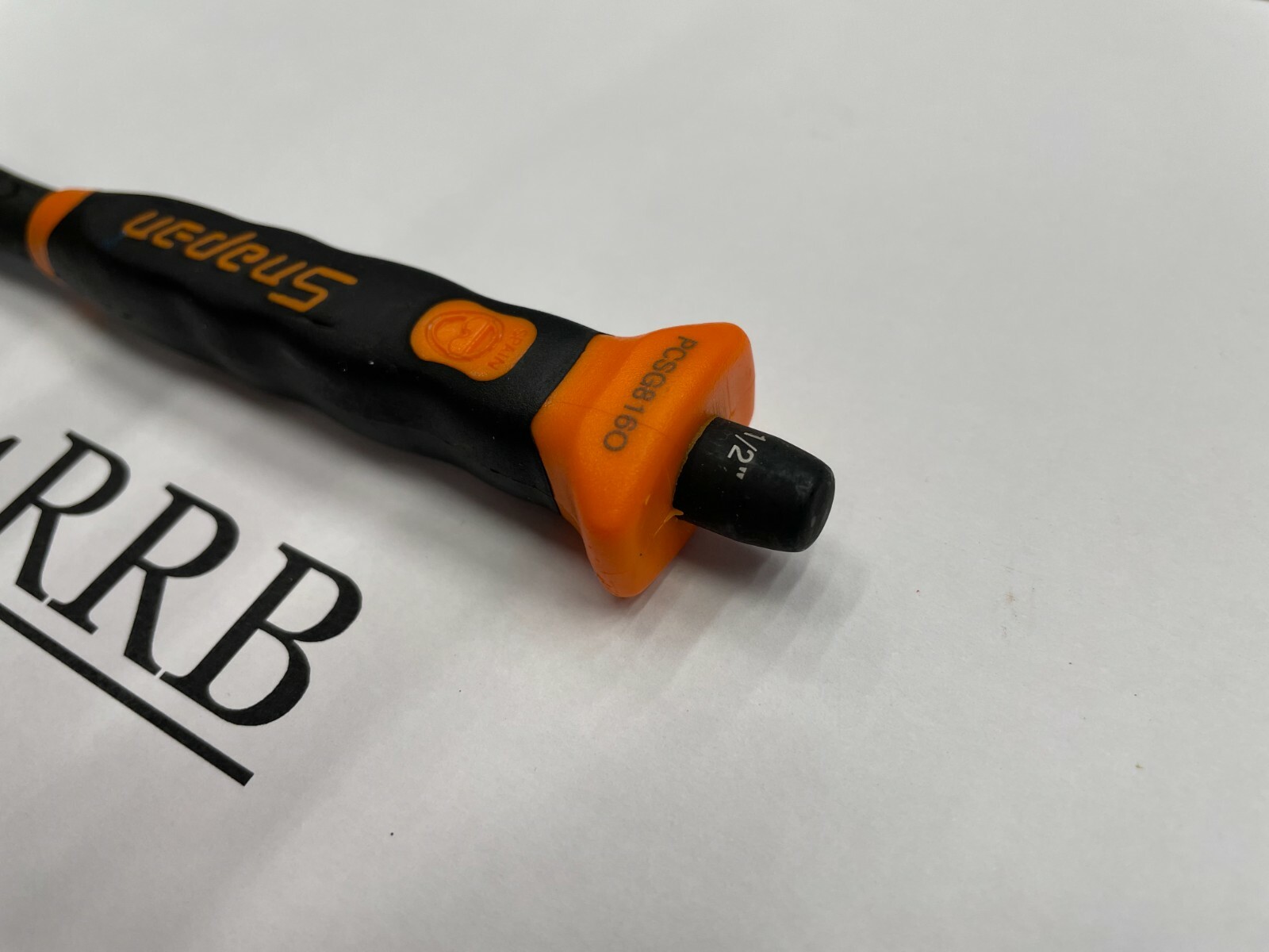 Snap-on Tools SPAIN NEW ORANGE Soft Grip 1/2" Flat Edge Chisel PCSG816O