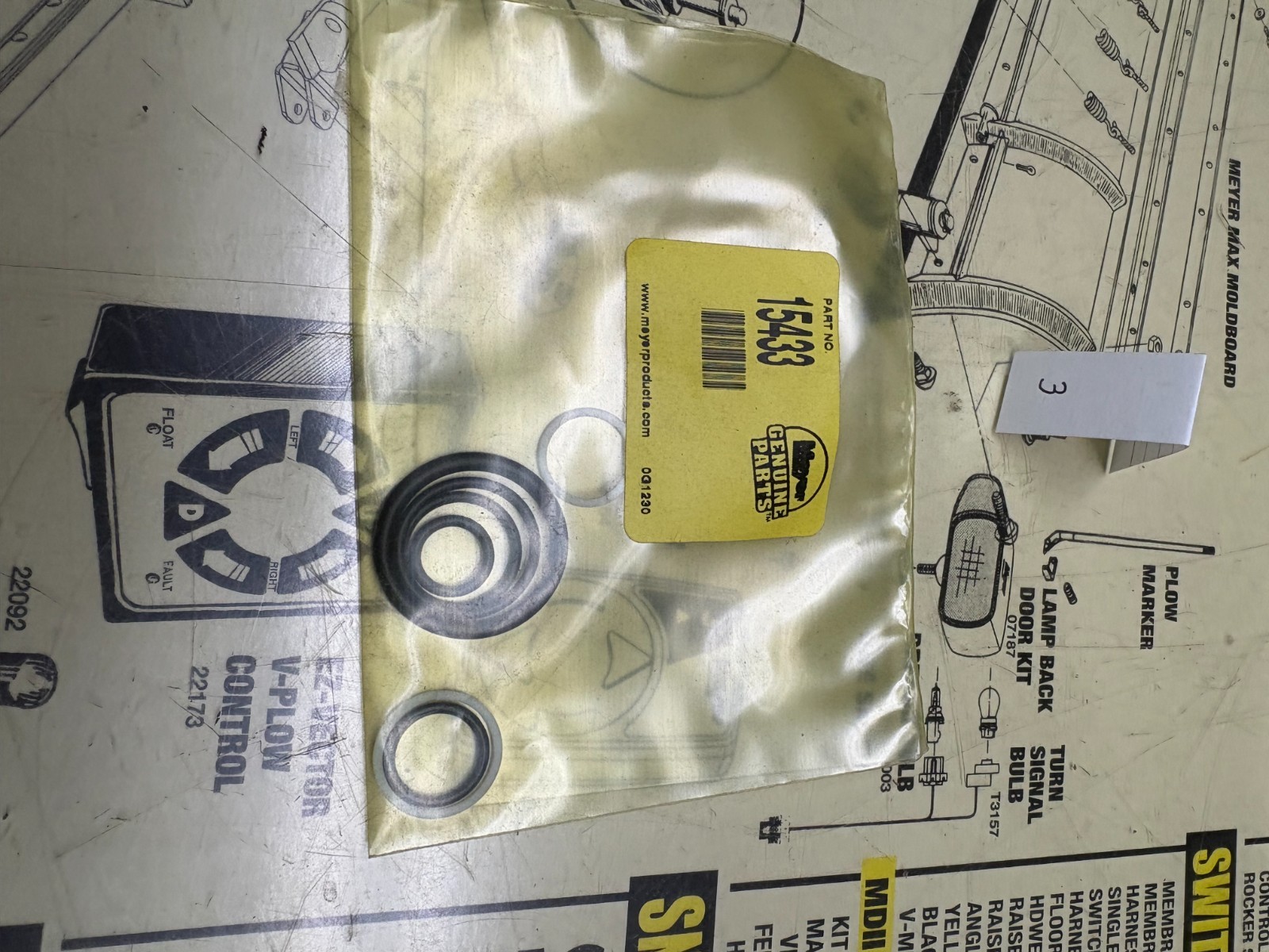 Meyer Snowplow "C" Valve Seal Kit Pt.# 15433