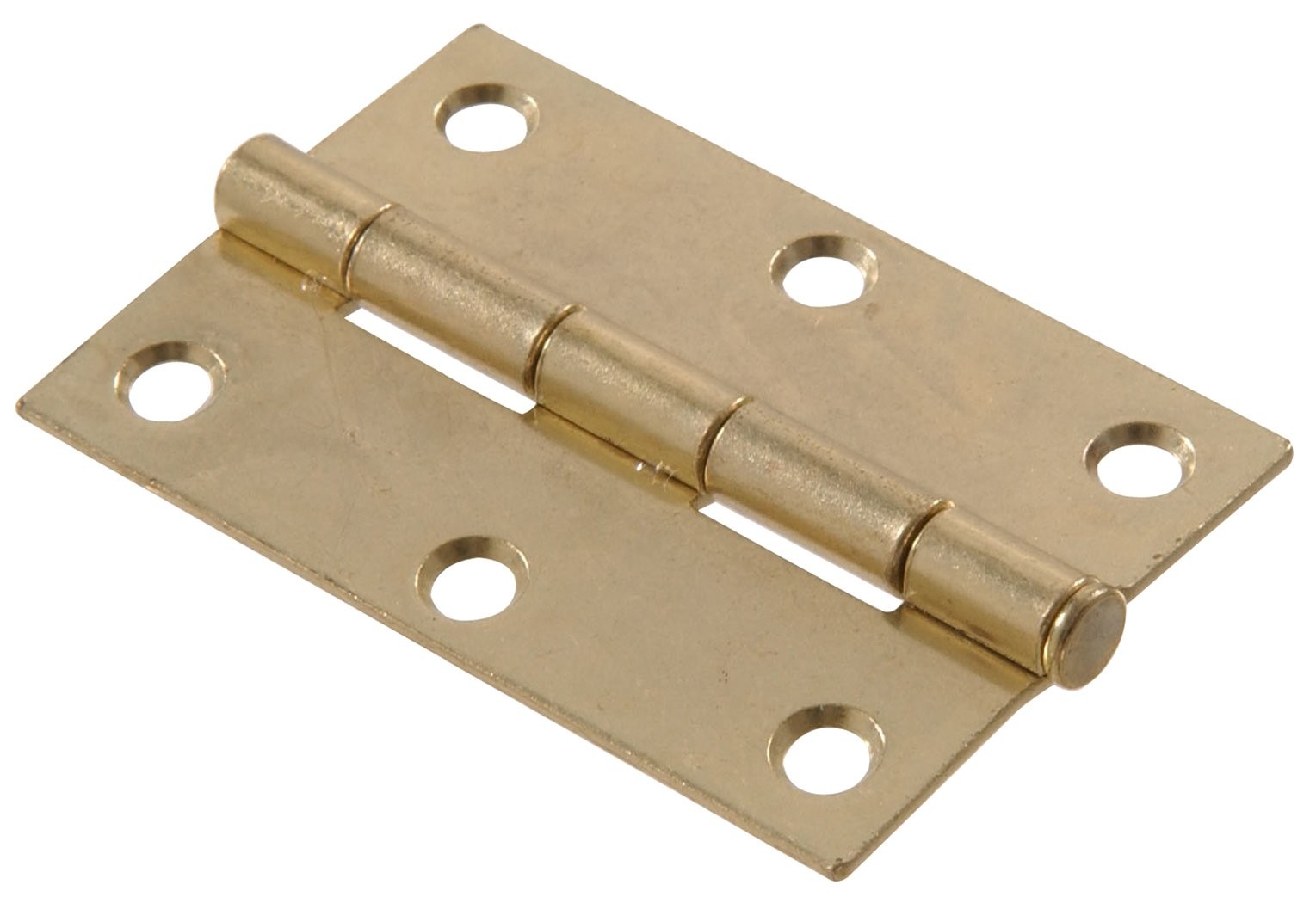 Hardware Essentials 852589 Light Narrow Door Hinges and Fixed Pin Brass 3" -2...