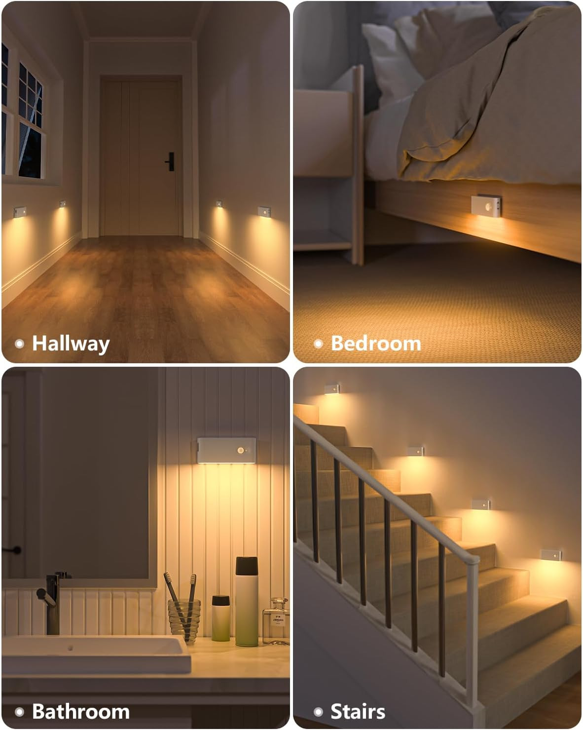 Motion Sensor Night Light, Rechargeable Night Lights Battery Powered, Portable S