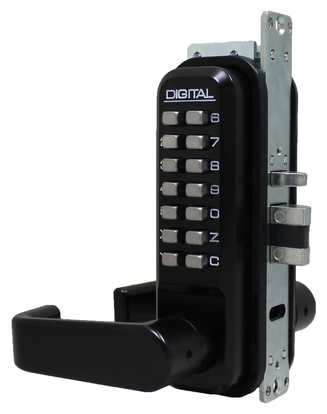 2985JB Narrow Stile Latch Jet Black Single Combination
