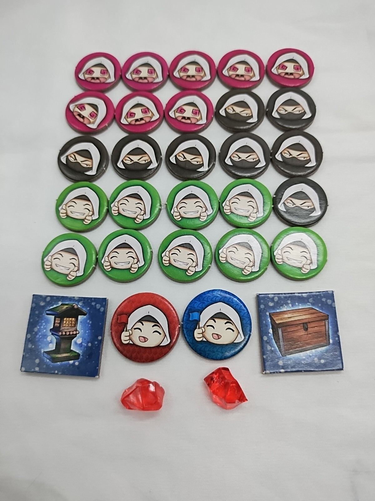 (31) Board Game Tokens Ninja Crystals +