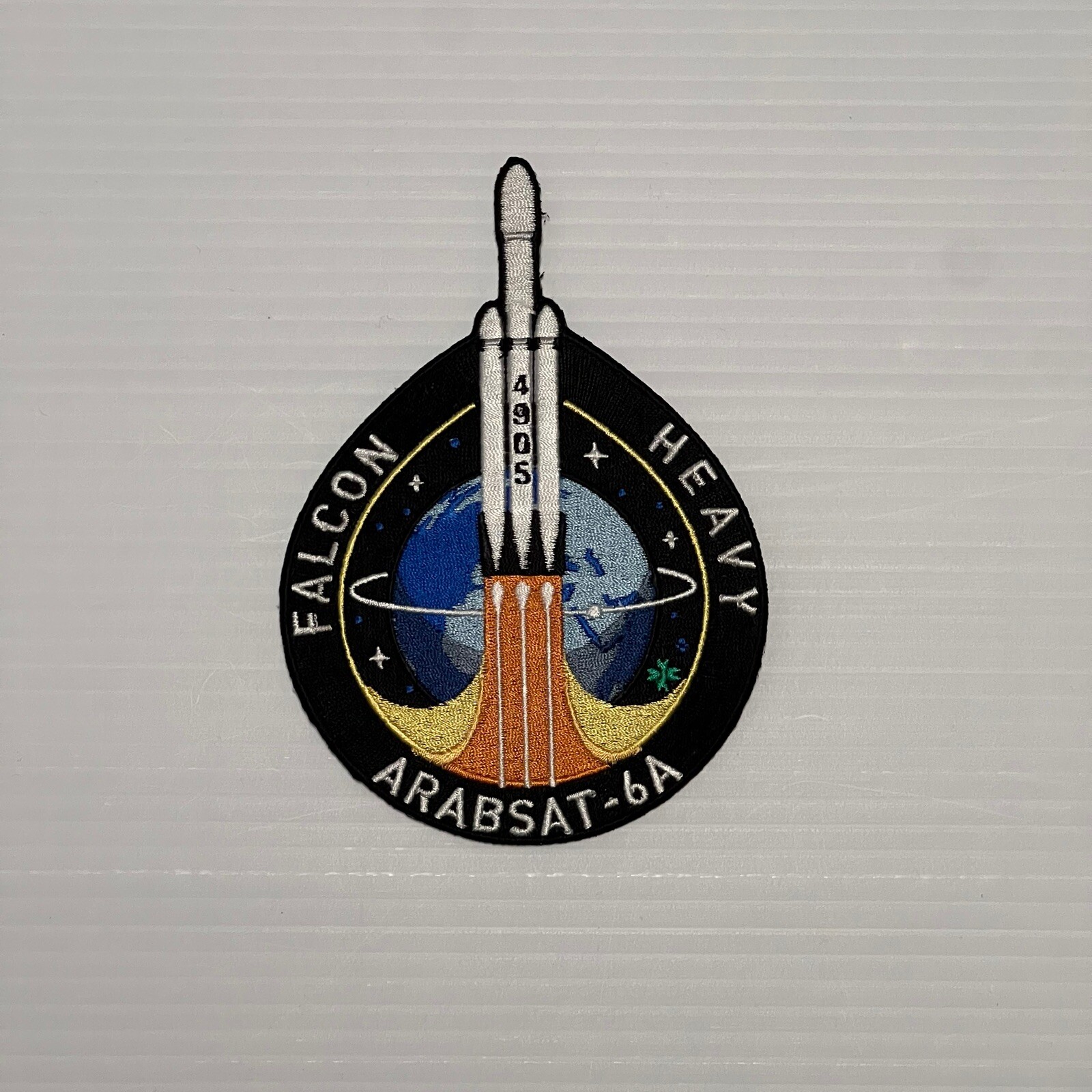 Authentic ARABSAT-6A SPACEX FALCON HEAVY Launch SATELLITE Mission PATCH