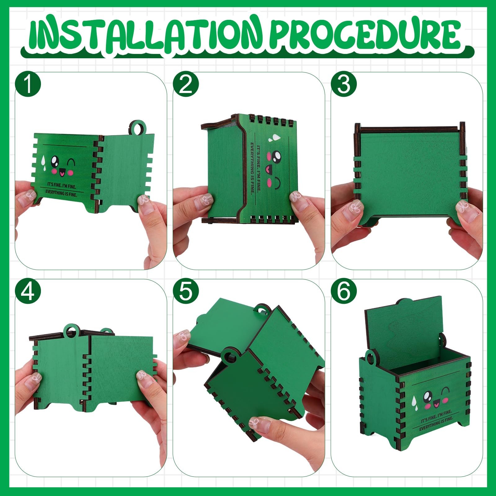 Dumpster Pencil Holders for Desk with Flame Note Cards Tiny Recycle Bin Penci...
