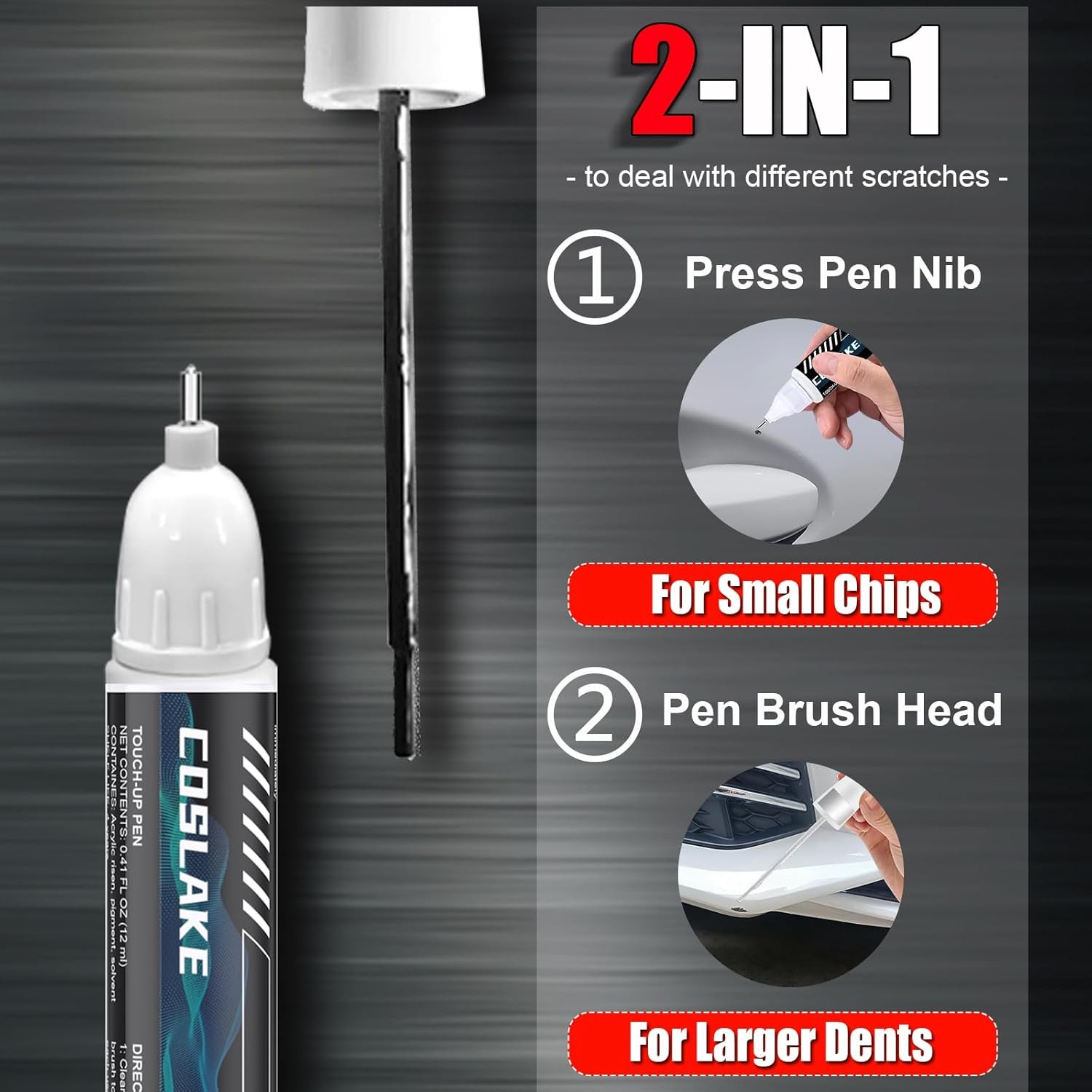 Car Touch Up Paint(Majestic Black Pearl(NH-893P)) for Acura, Car Paint Scratch R