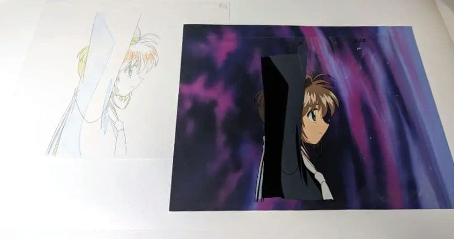 Cardcaptor Sakura Original Cel Full Setup Hand Painted Background Genga CLAMP JP