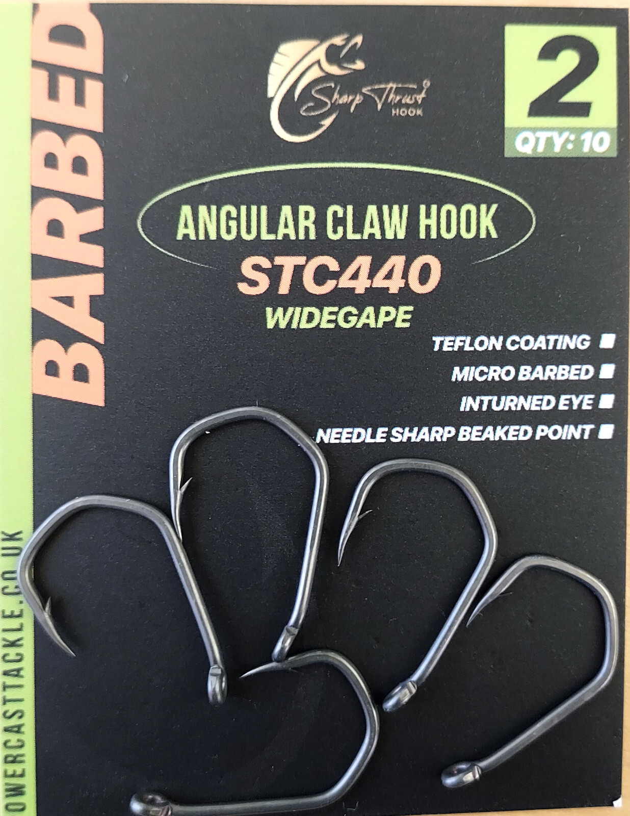 Sharp Thrust Wide Gape Angular Claw Carp Hooks -STC440