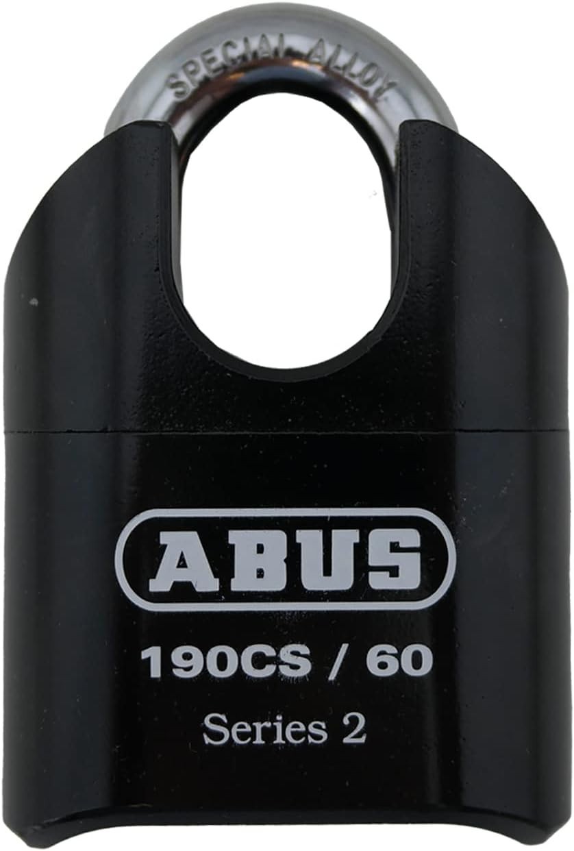 190CS/60 Heavy Duty Solid Steel Combination Padlock - Black, 4 Dial Security