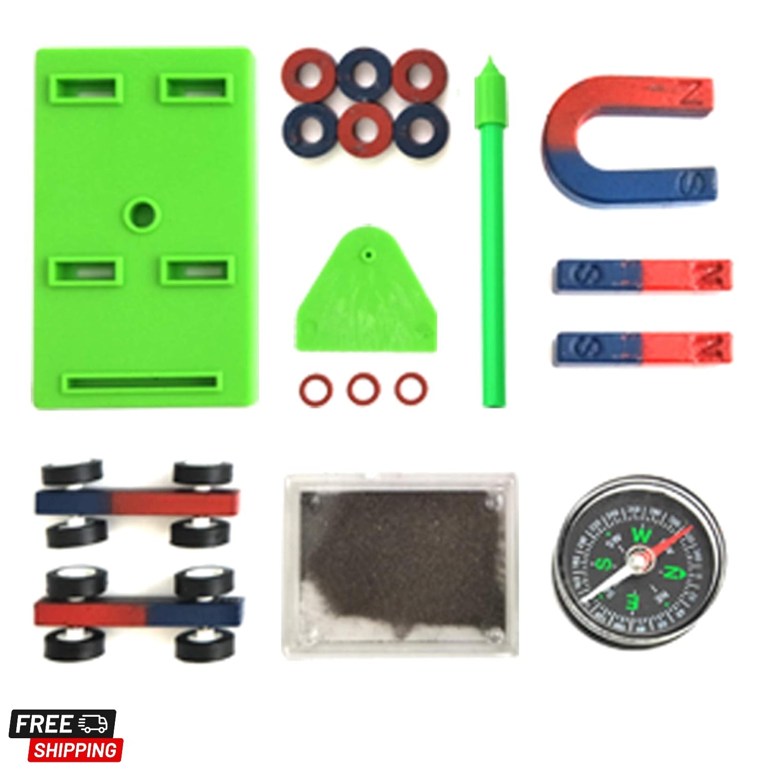 Labs Junior Science Magnet Set for Education Science Experiment Tools Icludin...
