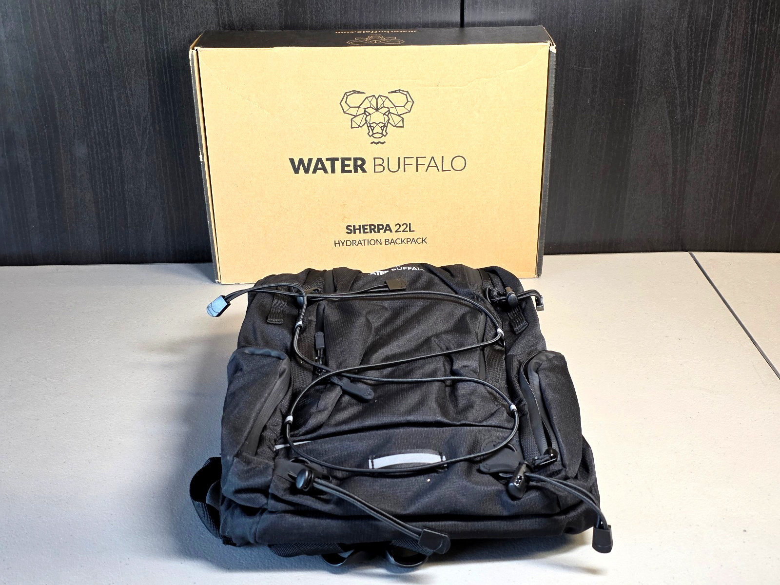 Water Buffalo Sherpa 22L Hydration Hiking Backpack -Black, 2L Reservoir
