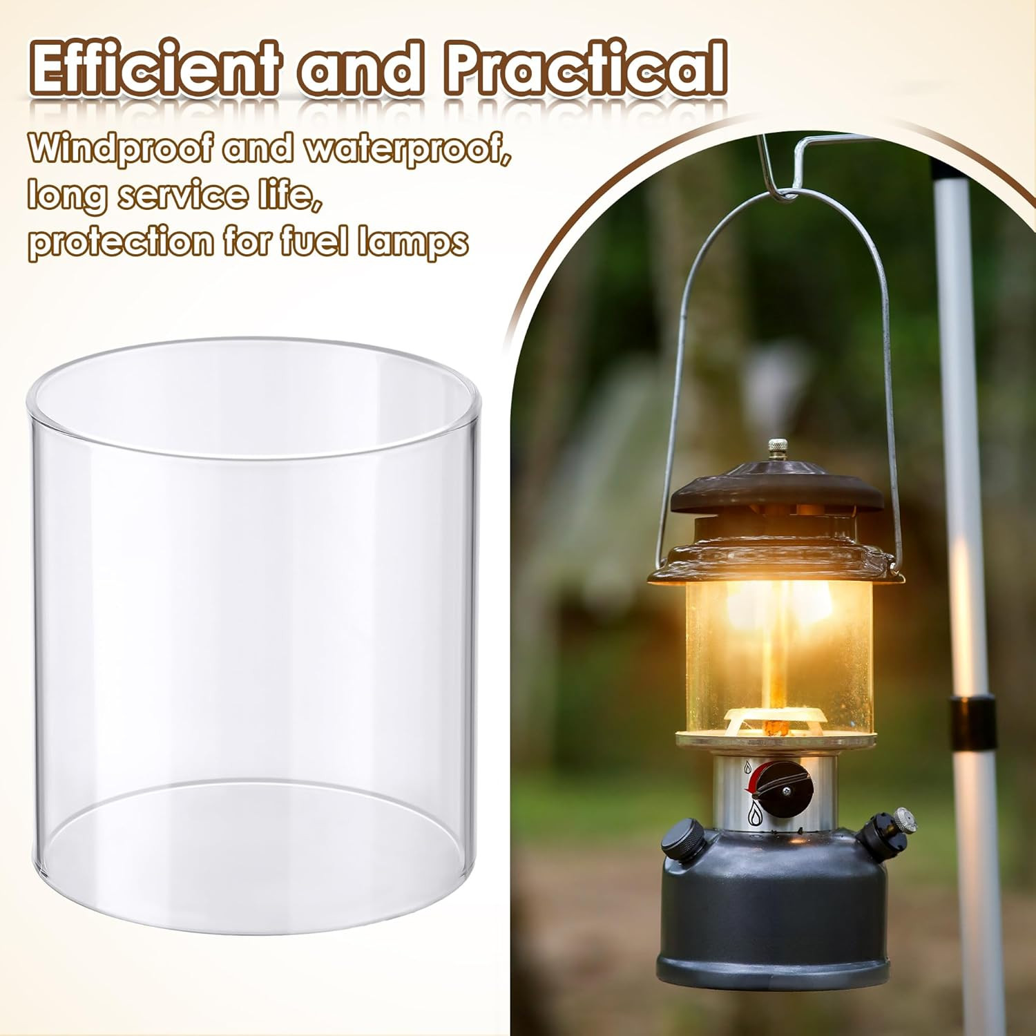Clear Replacement Globe for Coleman Propane Lanterns - Outdoor Camping Essential