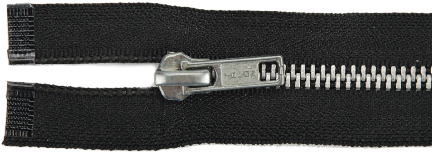 Coats F25A 24-2 Heavyweight Aluminum Separating Metal Zipper 24"-Black (2Pk)