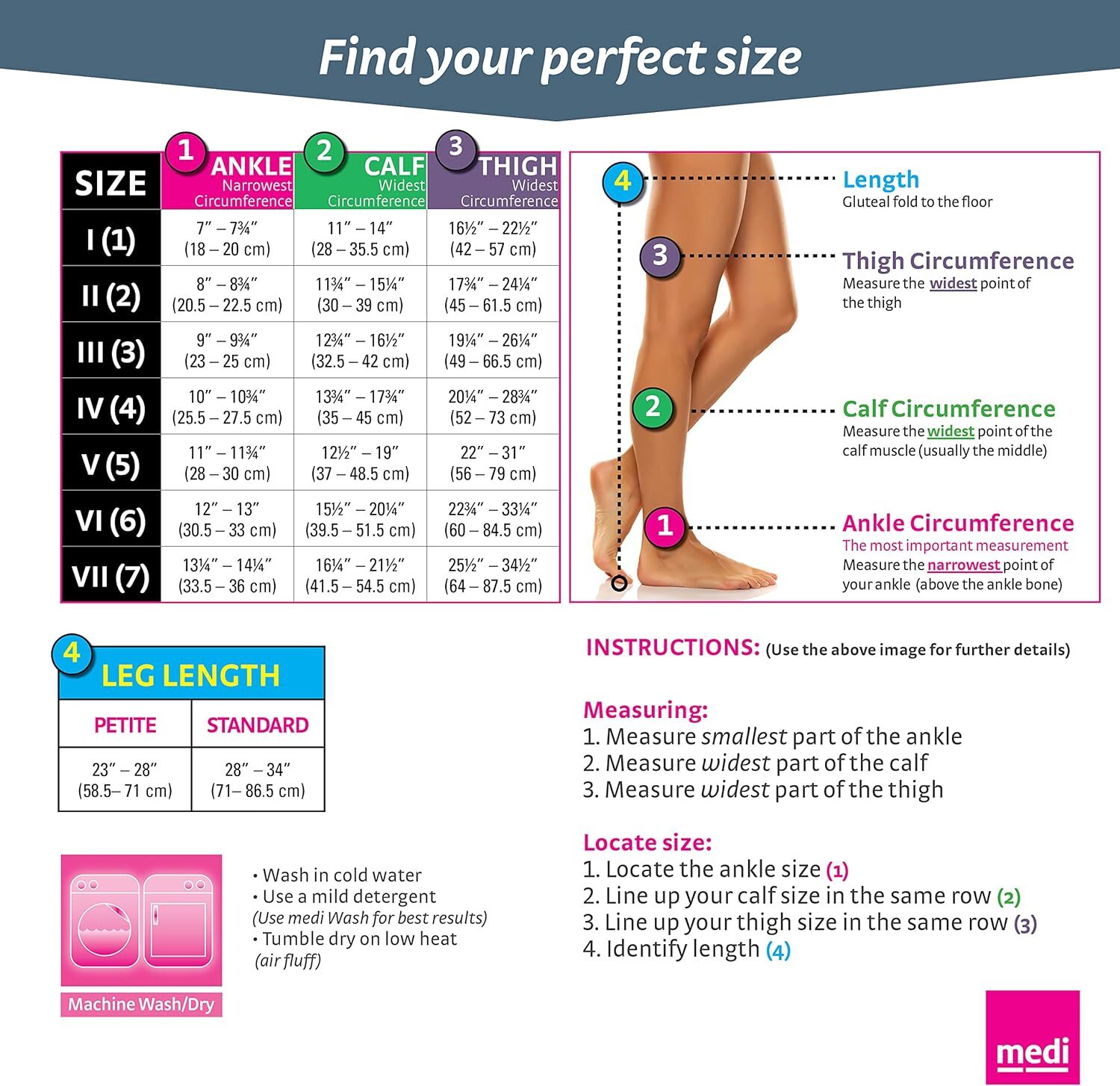 Mediven Plus PETITE OPEN TOE Thigh High Compression Stocking 20-30 Pick Size
