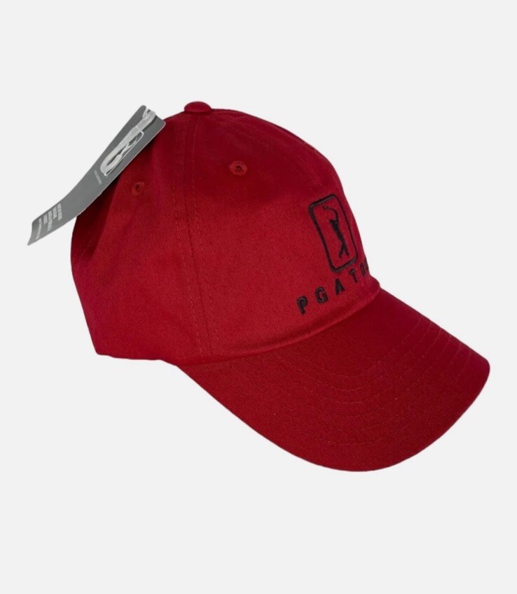 PGA Tour Golf '63 Classic Hat Adjustable Strap Chili Pepper Red Dad Cap NWT