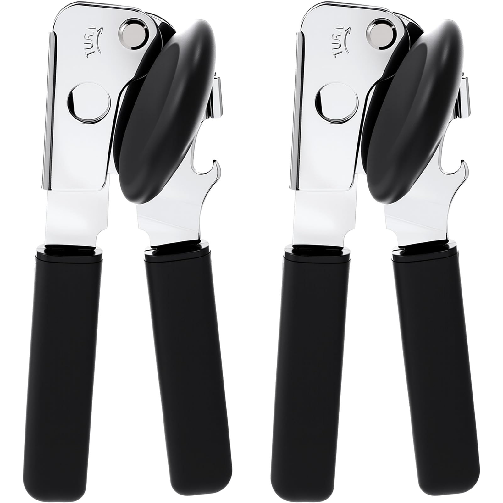 2 Pack Can Opener Manual with Magnet, Heavy Duty Handheld Can Opener for Seni...