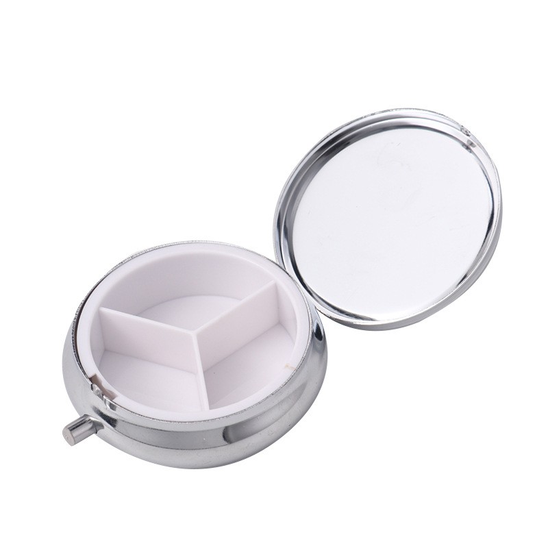 20pcs Sublimation Blank Round Pill Box 3 Compartment Medicine Pill Case Pill Box