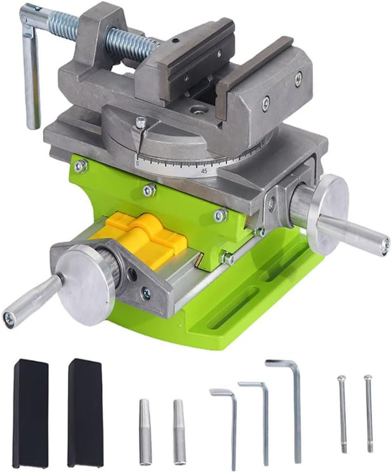 Rotary Table 90 ° 3" Cross Slide Drill Press Vise Horizontal Precision Milling