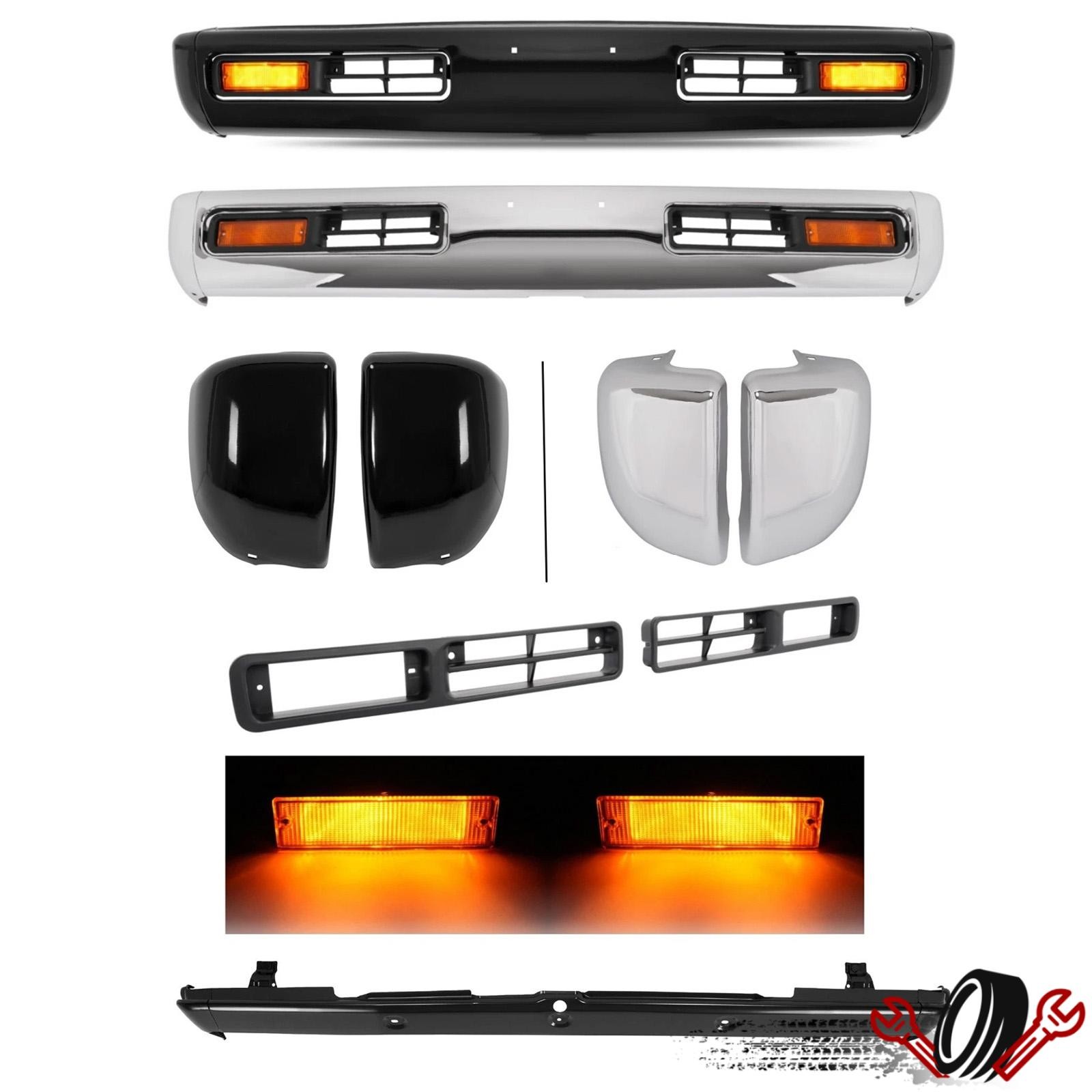 Front Bumper Valance Face Bar W/Lamps For Nissan Pathfinder D21 Pickup 1993-1997