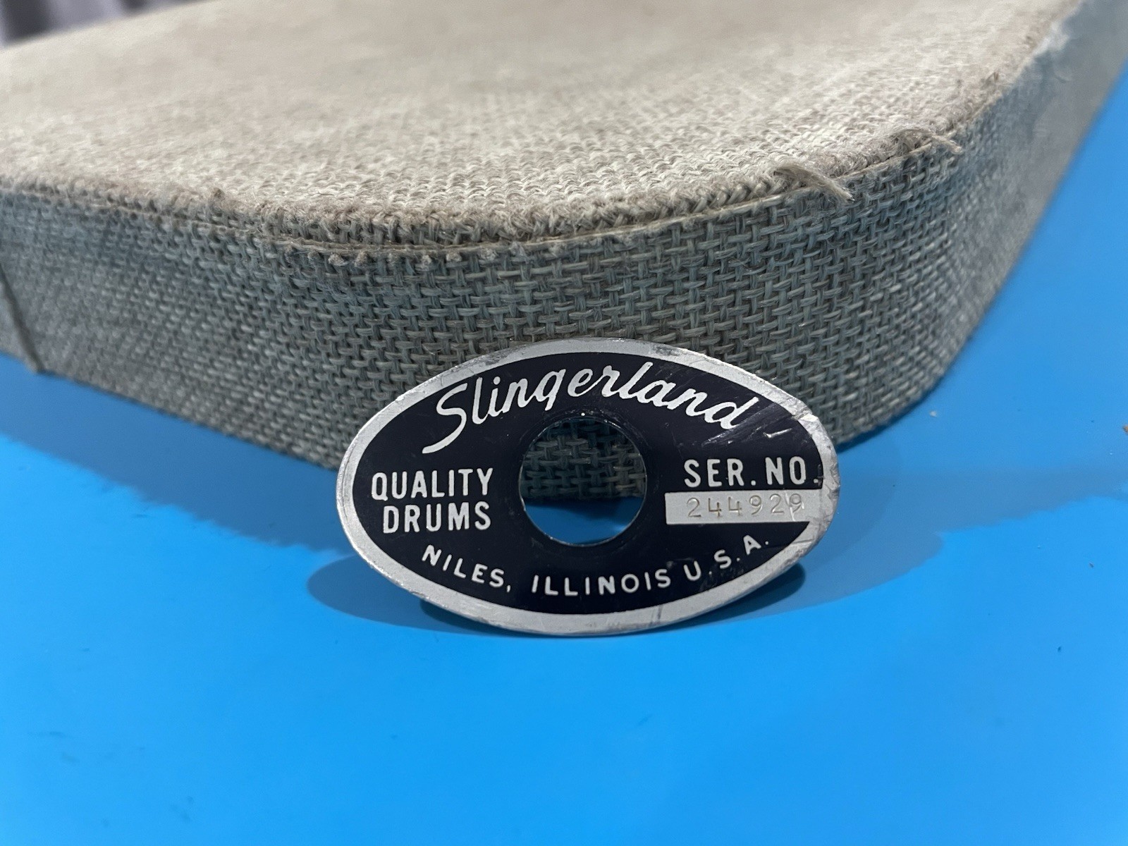 Slingerland Mid 70s Vintage Snare Drum Tom Drum Floor Tom Bass Drum Badge