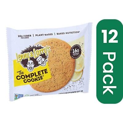 Lenny and Larrys Lemon Poppy Seed Complete Cookie - 4 Ounce (Pack of 12)