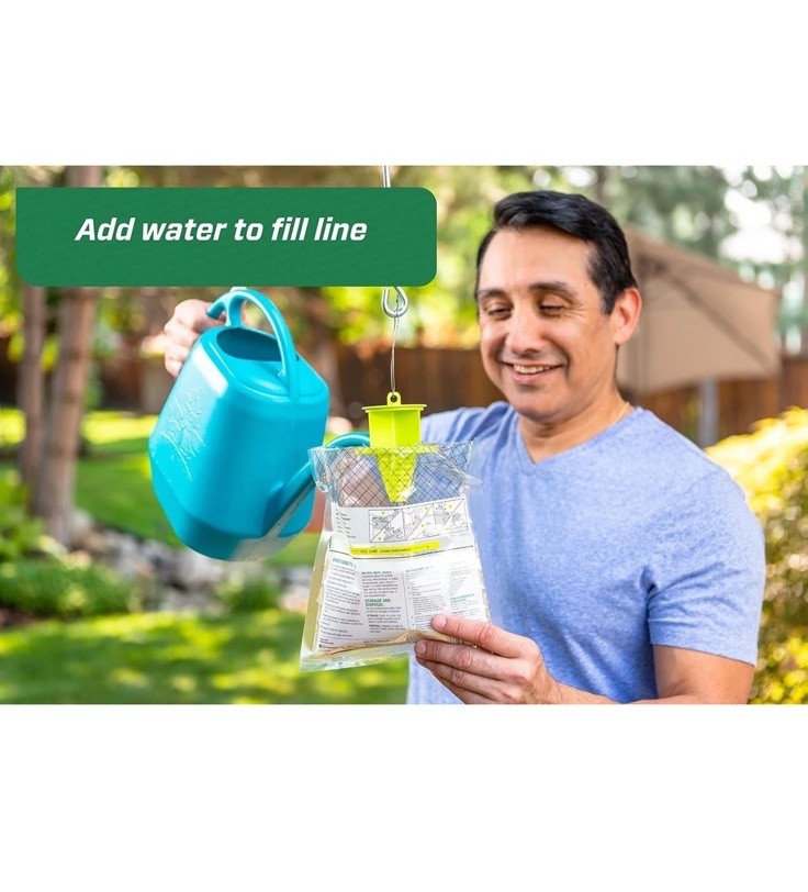 Outdoor Disposable Hanging Fly Trap - 12 Traps