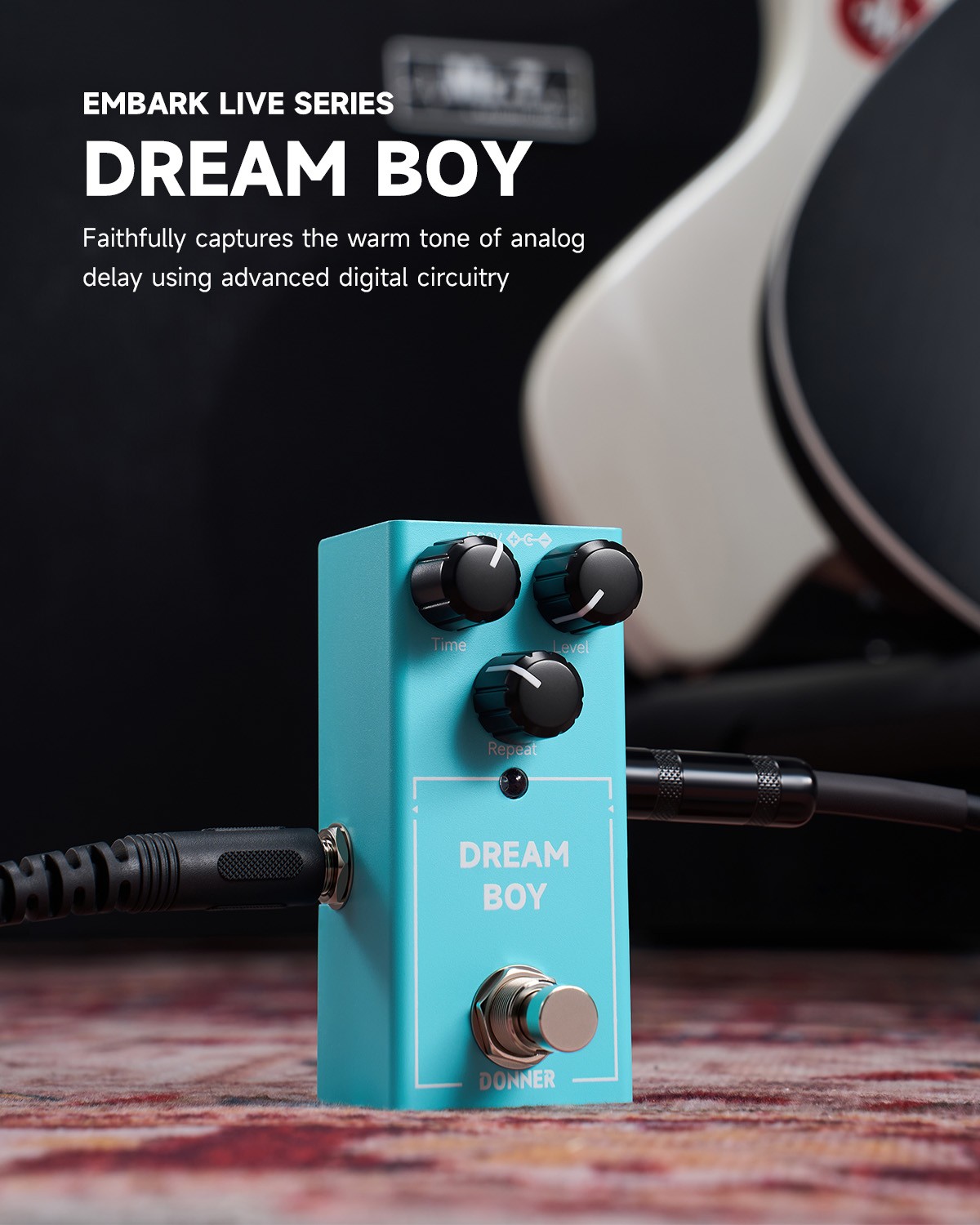 Donner EMBARK LIVE Dream Boy Analog Delay Guitar Effects Pedal True Bypass