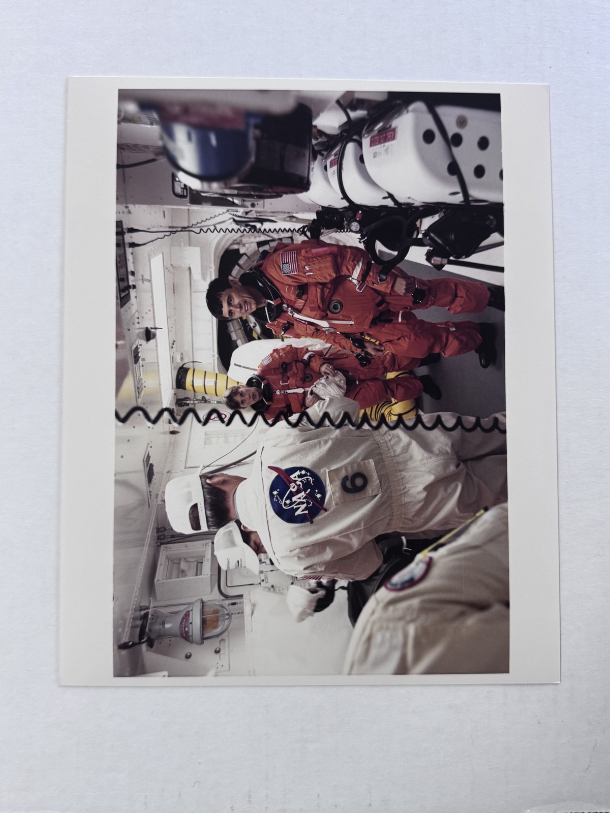 NASA STS-60 Jan Davis Awaiting Turn to Enter Discovery Press Photo