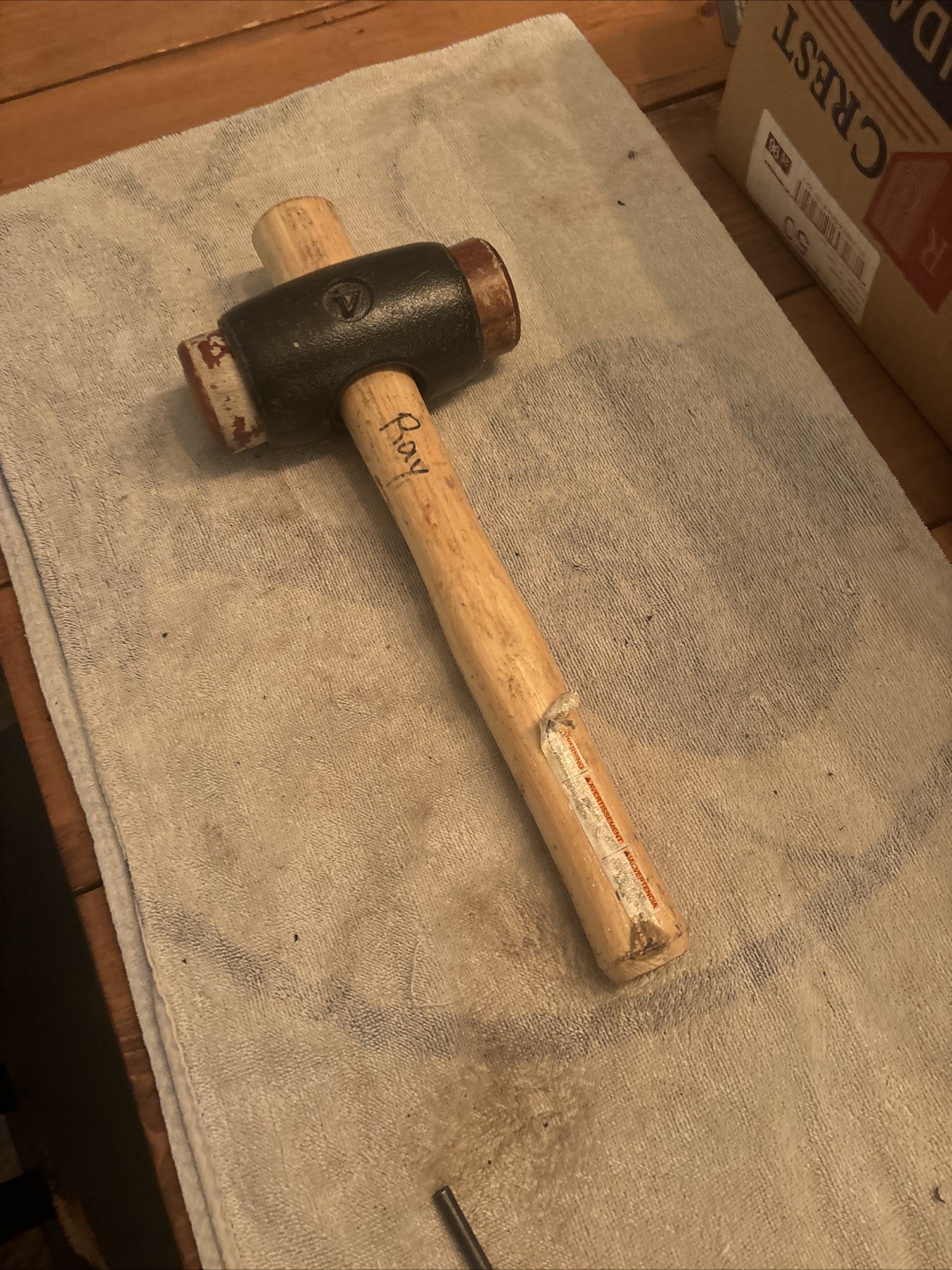 Thor Genuine 316 Copper Hammer Size 4 x 50mm Diameter 04-316 Wood Handle