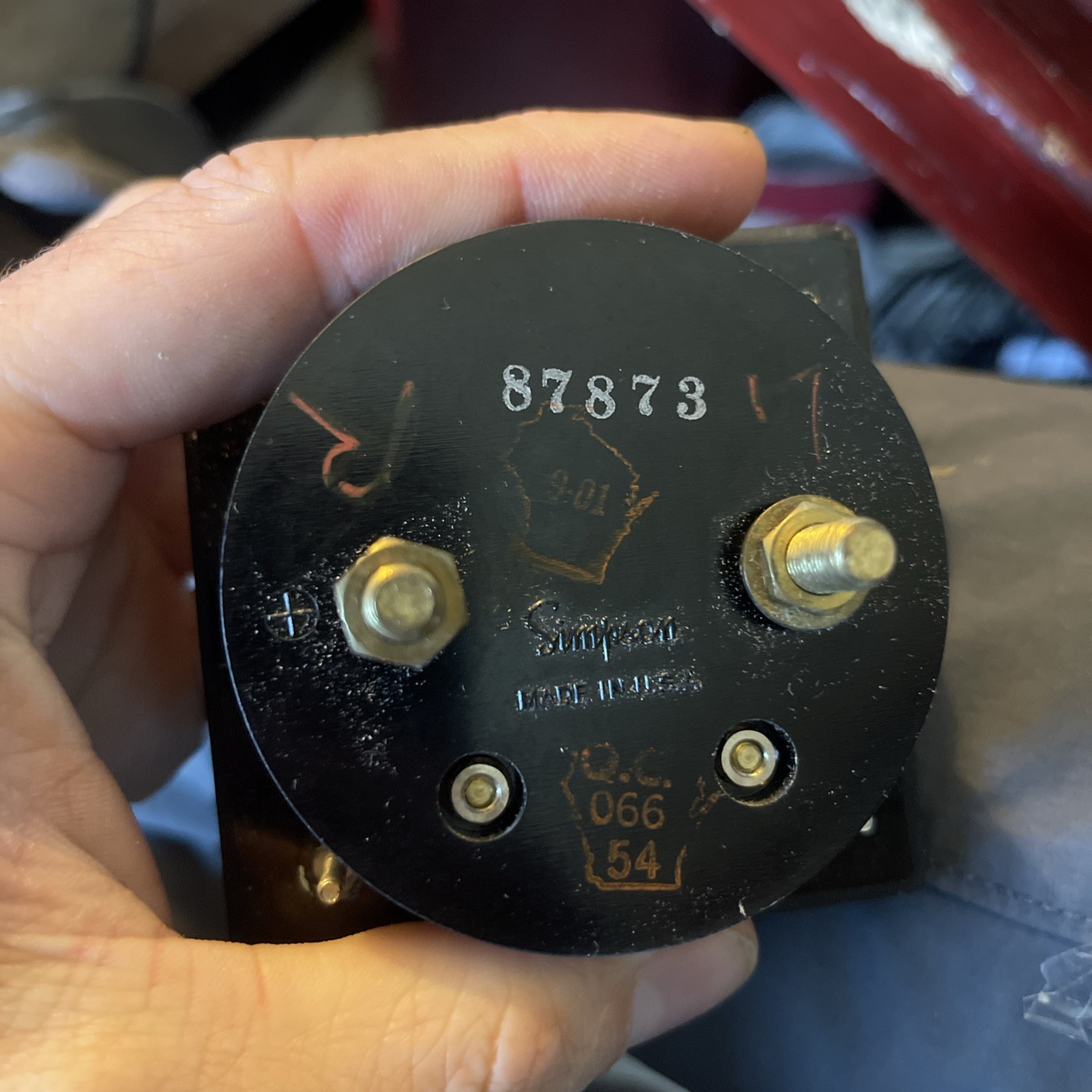 Simpson Model 8646 C 0-350 DC Microamperes Panel Meter RARE Good Condition CA