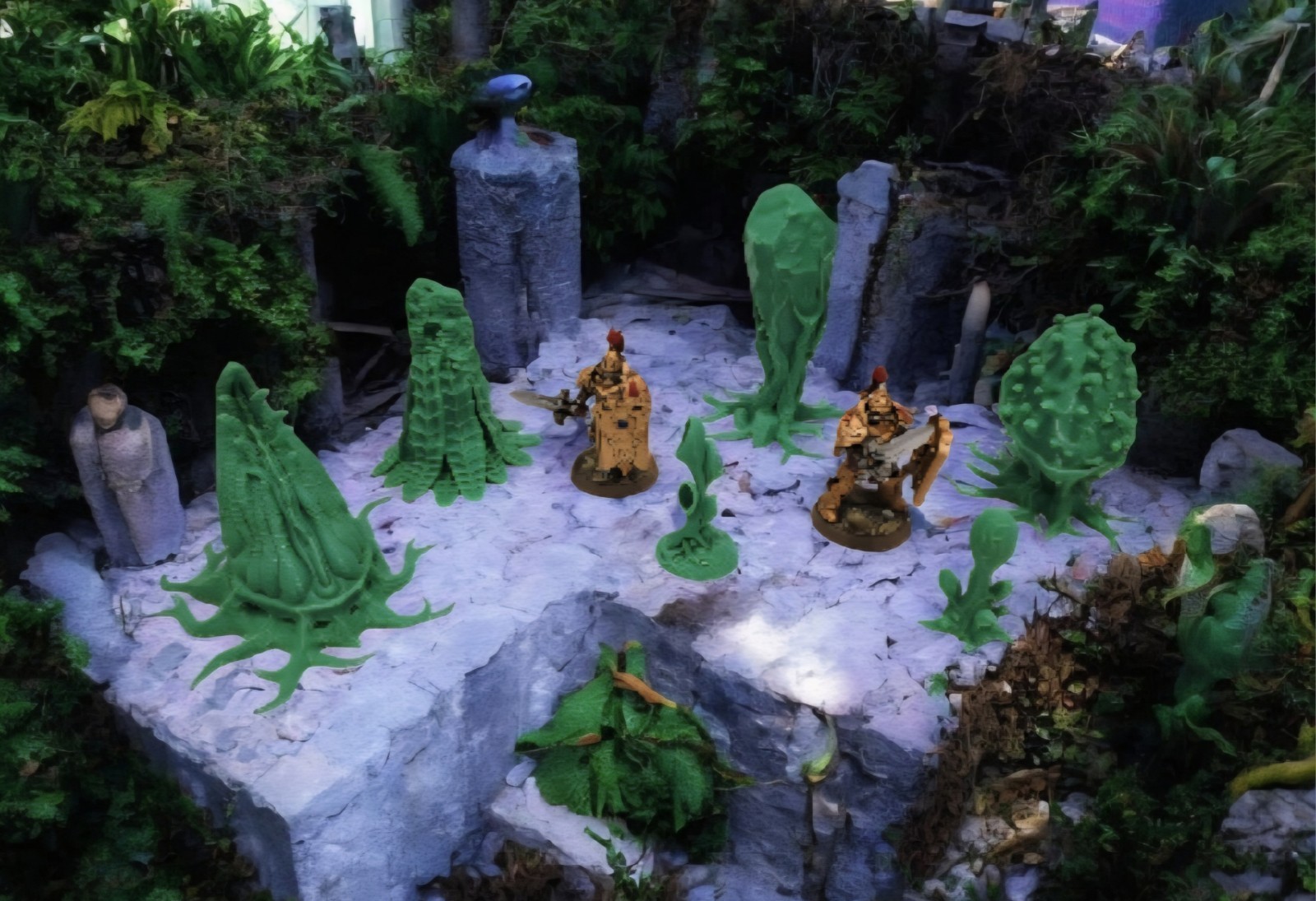 3D Printed Tabletop War Terrain Alien Plants Set E Perfect For 40K / Kill Team