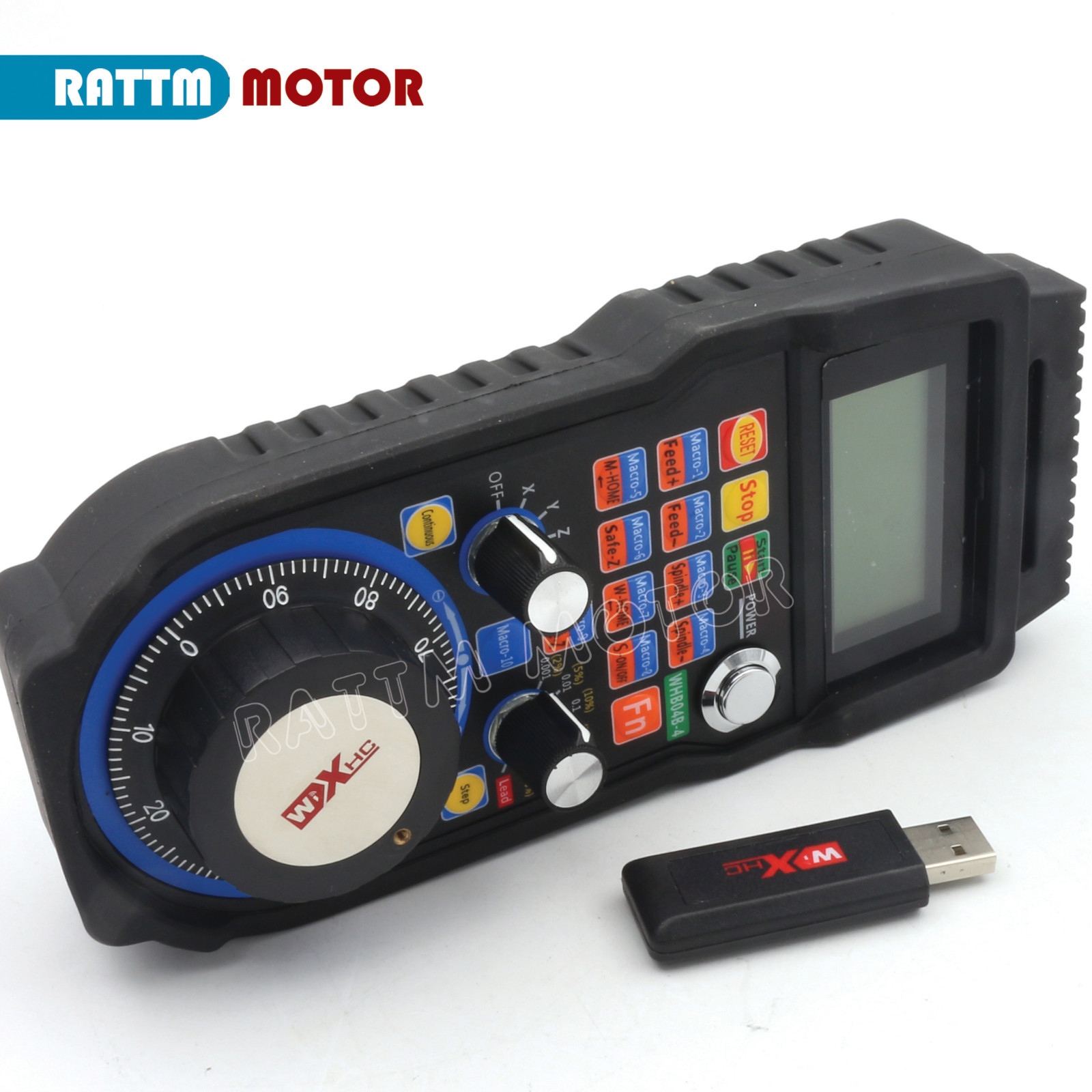 【USA】4 Axis MPG Wireless Handwheel USB Receiver MACH3 Control For CNC Machine