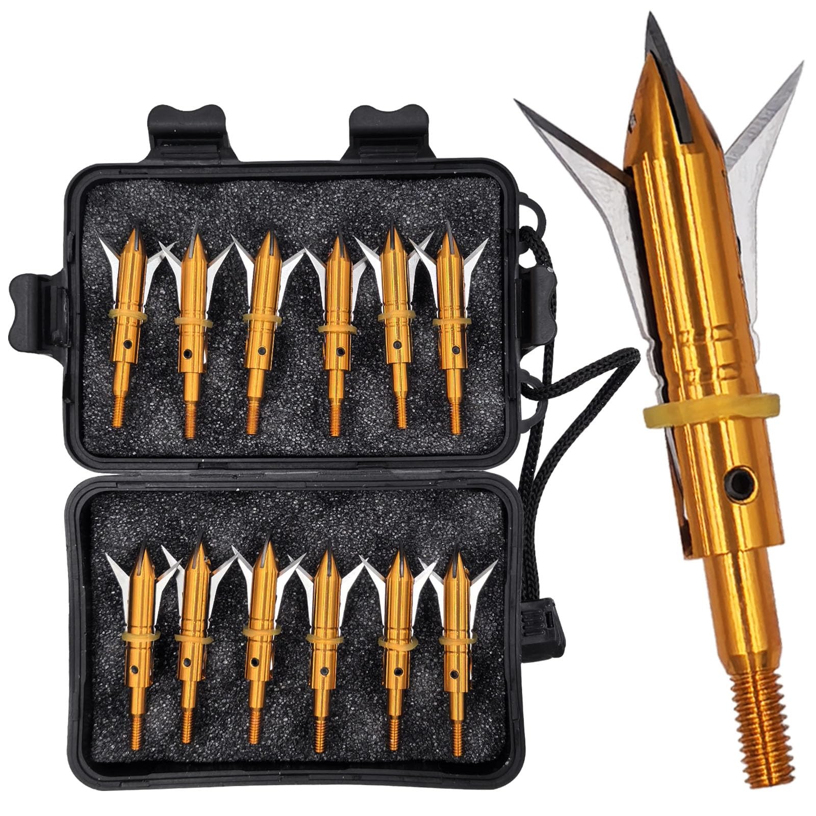 Flying Swifts Hunting Broadheads 12PK 100gr Screw-In Archery Arrow Broadheads