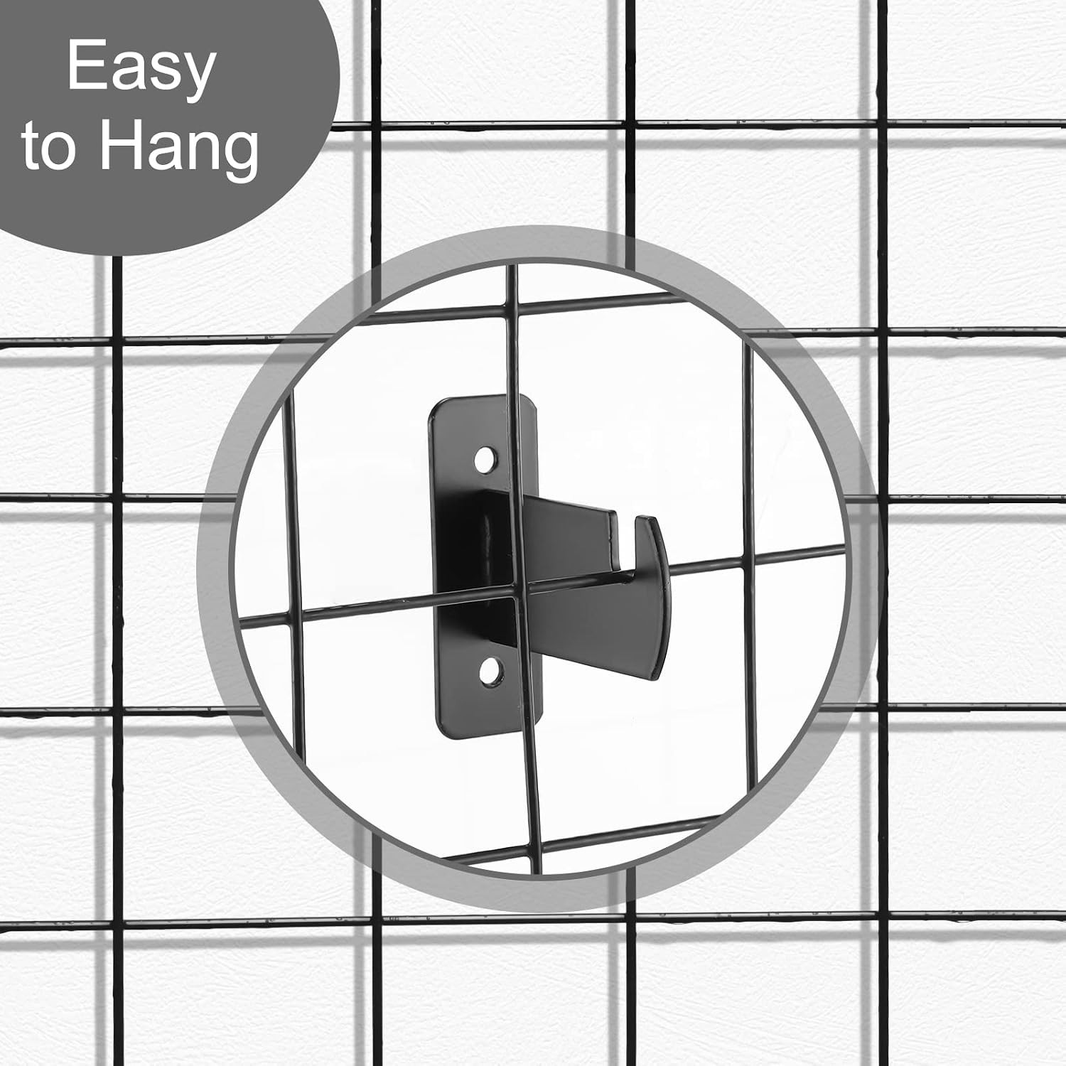 Space-Saving 24 Pcs Black Grid Wall Brackets for Home & Garage Organization