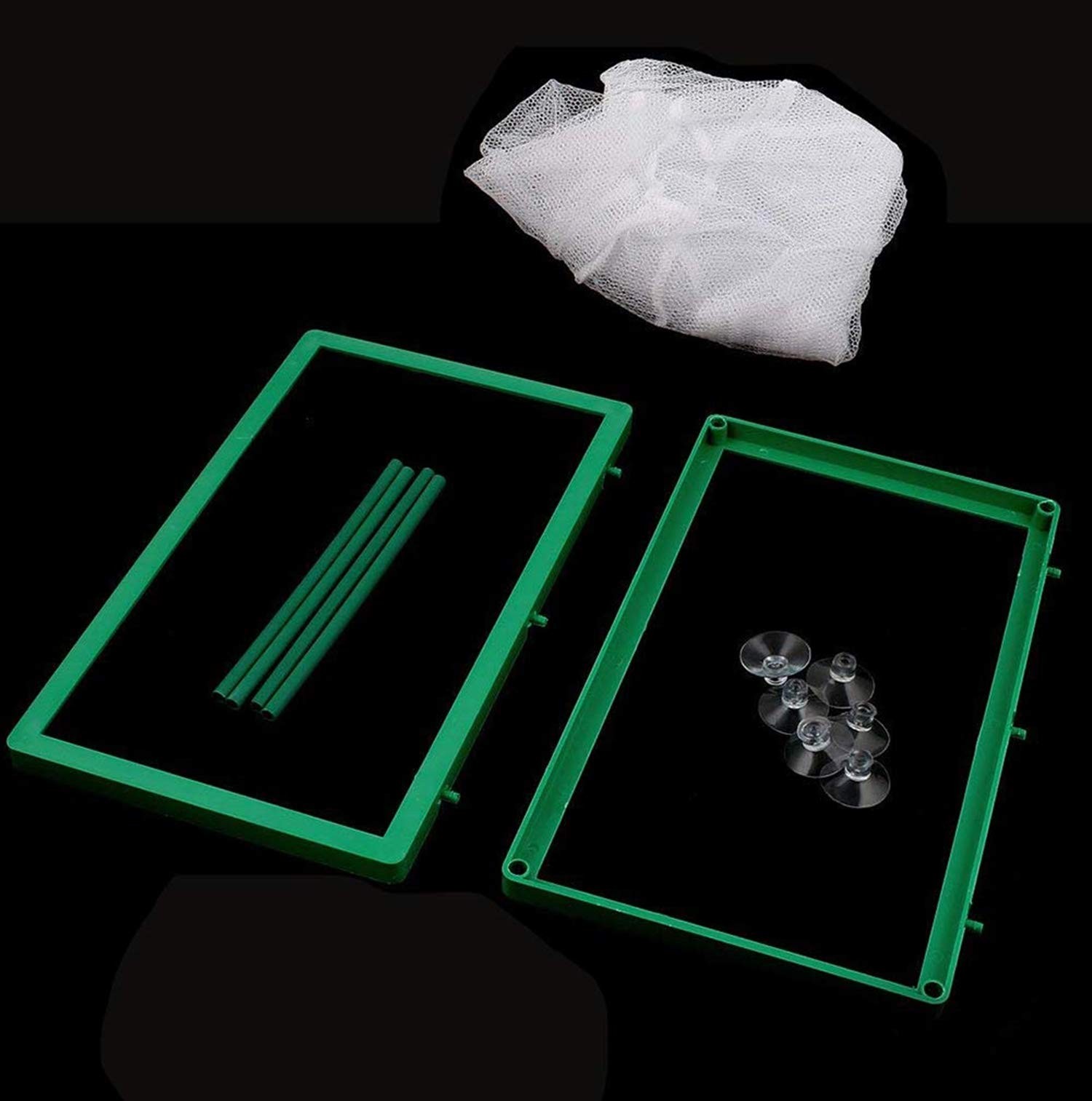 Nylon Mesh Fish Fry Hatchery Breeder Separation Net White Green