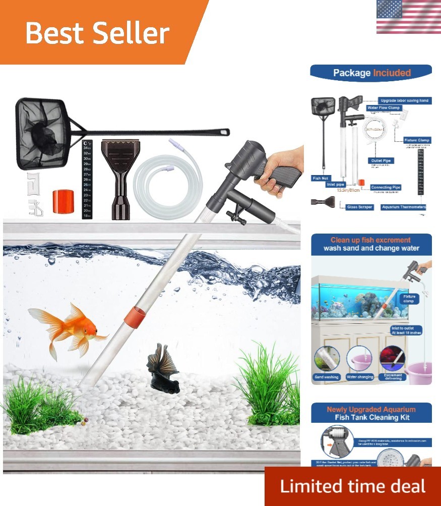 2026 Multi-Functional Aquarium Gravel Cleaner - Safe Fish Tank Vacuum Kit