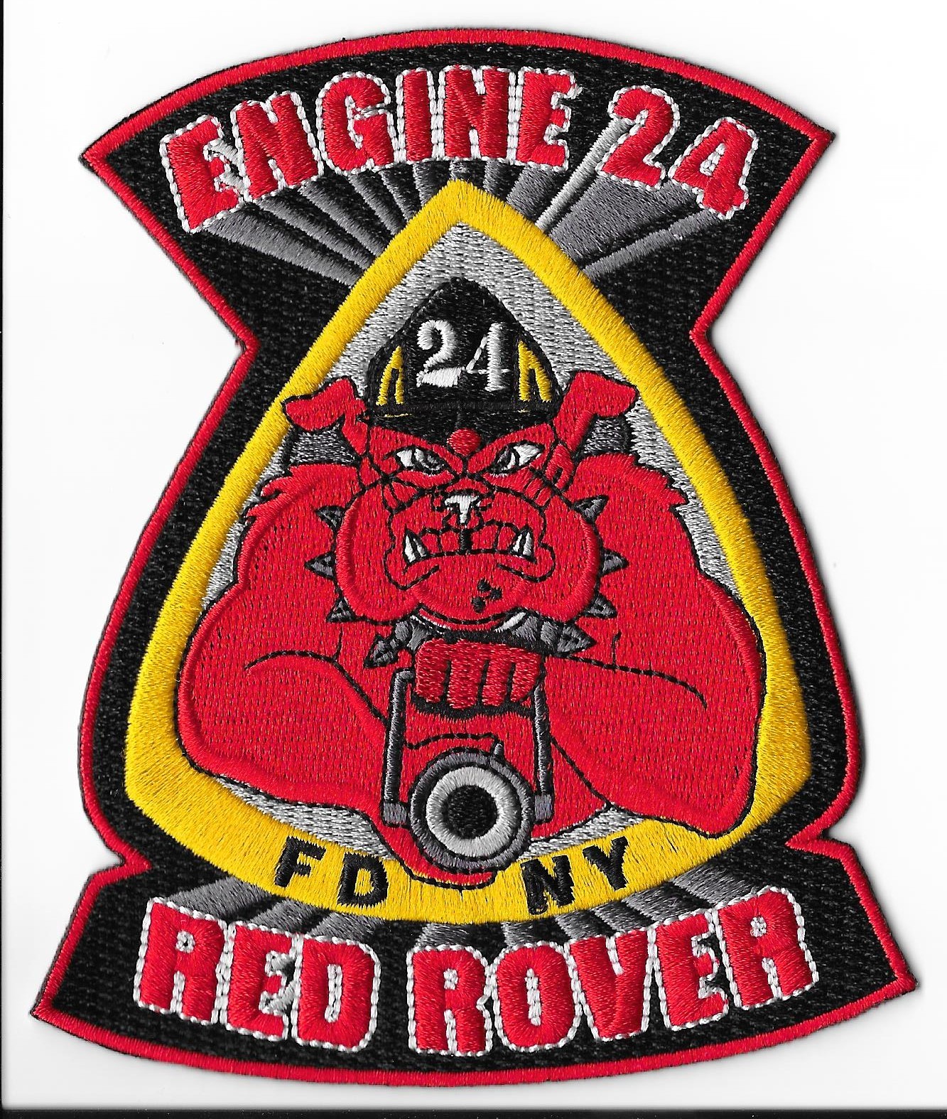New York Fire Department (FDNY) Engine 24 Red Rover Patch V3