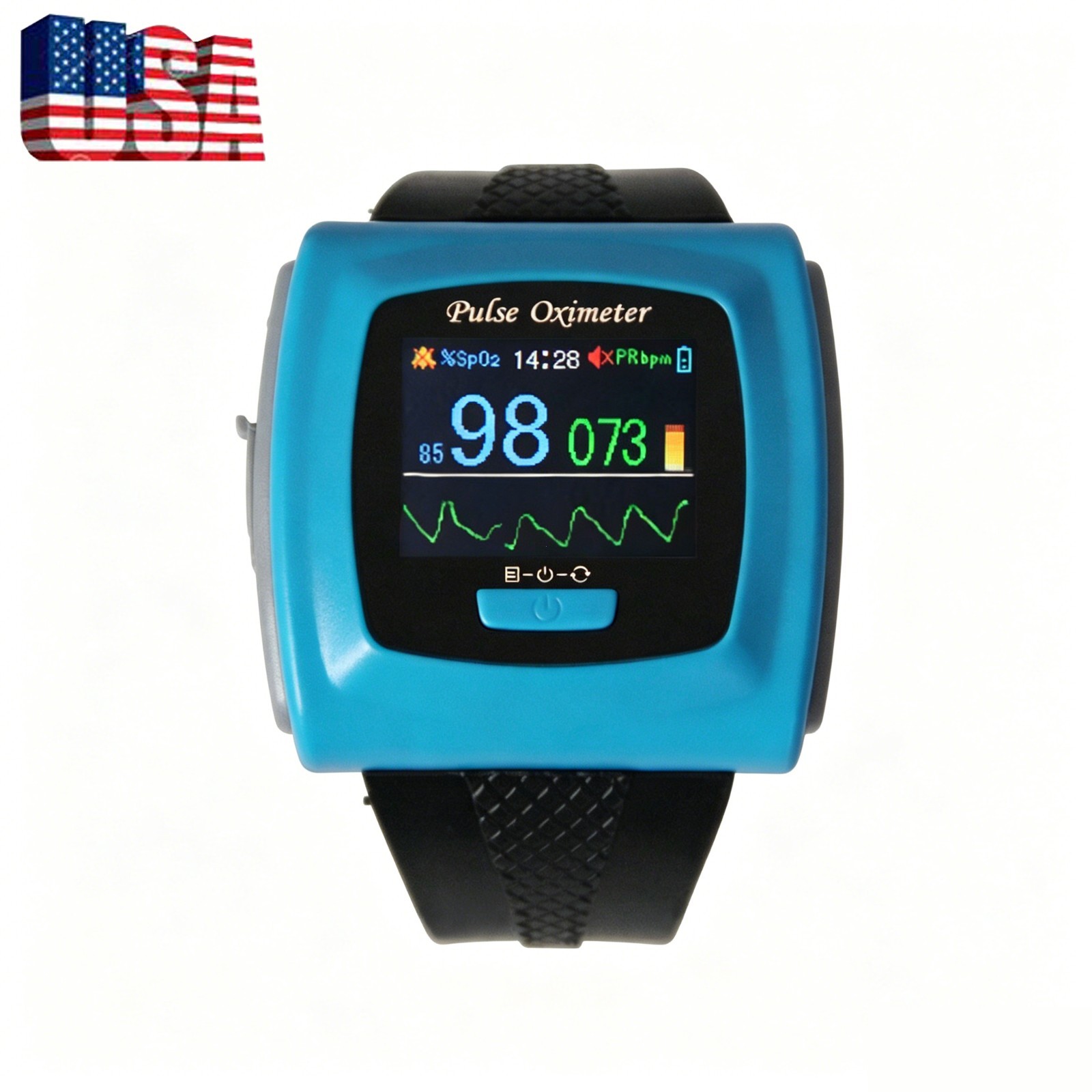 Wrist Oxygen Monitor, Pulse Oximeter with Finger Probe, SpO2 & Pulse Rate