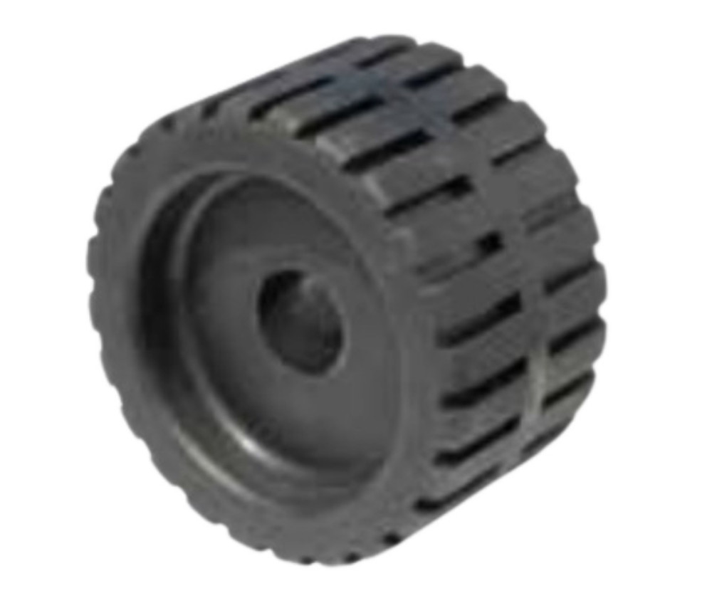 5" Wobble Roller Ribbed 1-1/4" Shaft Black Rubber Tie Down 241-86494