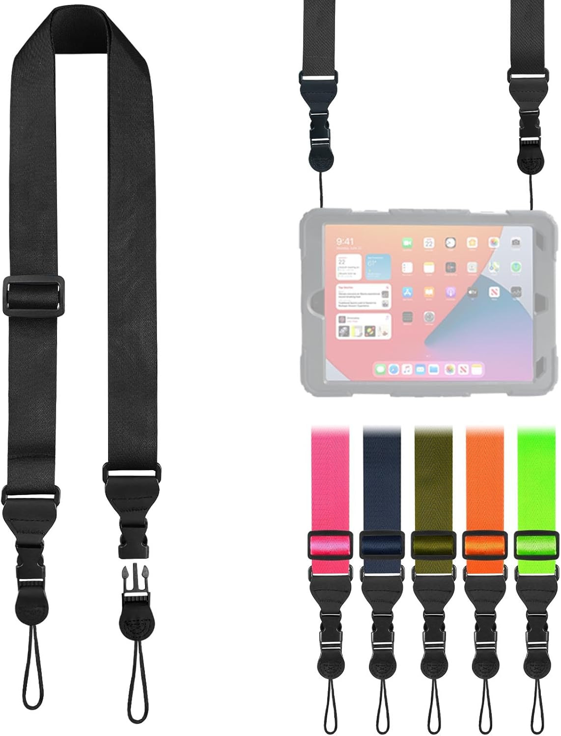 Adjustable Shoulder Strap, Nylon Camera Strap, Comfortable Neck Strap for iPad,