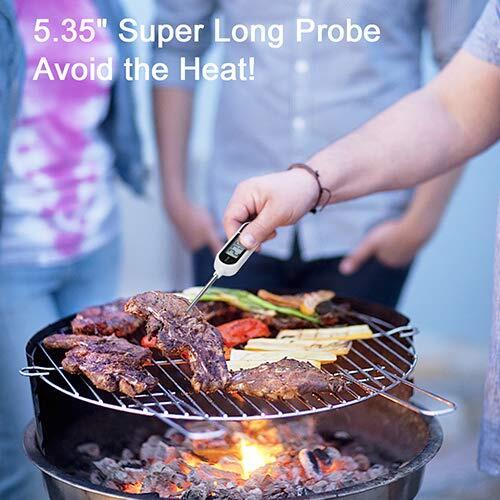 Internal Meat Thermometer Long Probe Instant Read Fast Meat Thermapen Digital