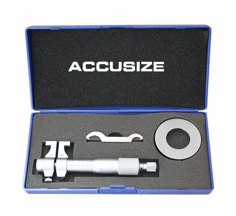 1-2"x0.001" Inside Micrometer in Fitted Case, Satin Chrome Finished, #EG00-3222