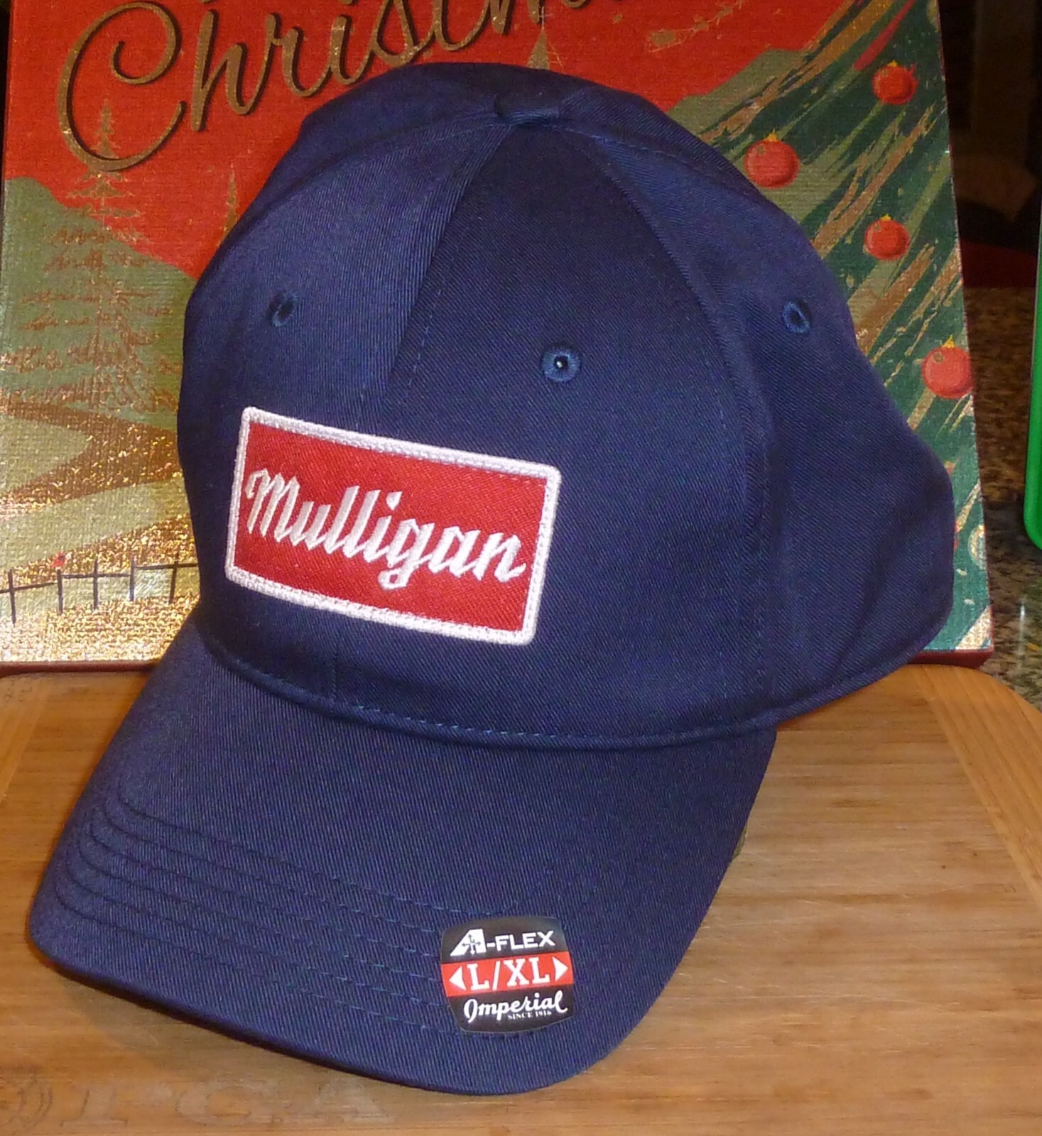 Imperial Mulligan Patch Tee Blue Fitted L/EX Golf Hat - A Plex