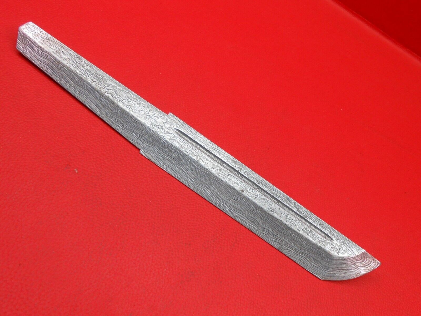 Handmade Damascus Random Pattern Tanto Knife Blade Blank For Supply A122