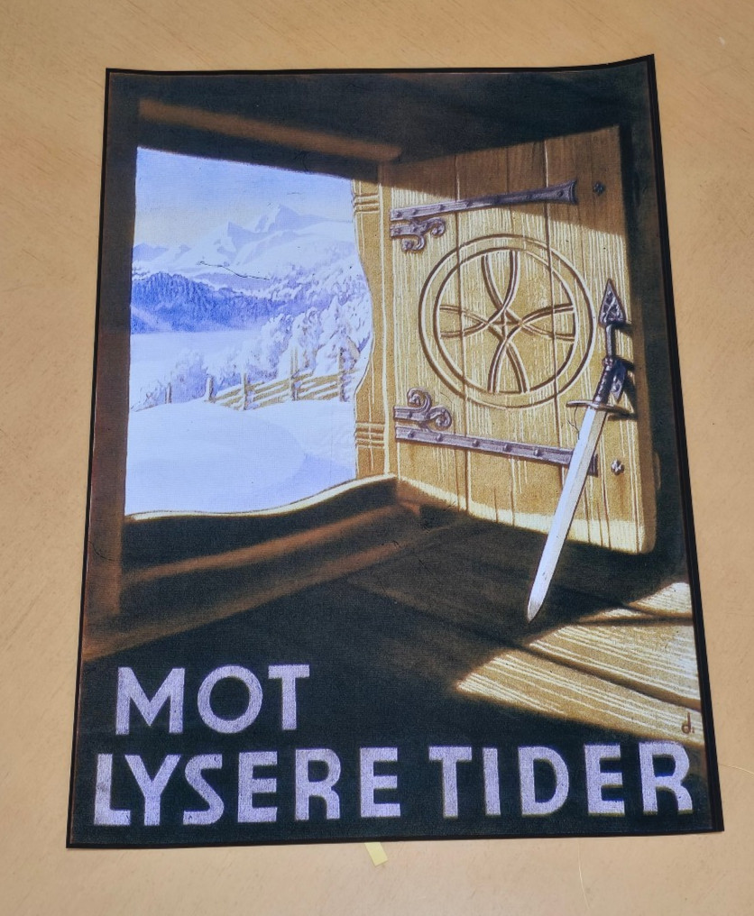 NORGE German VIKING SHIELD SWORD NORDIC NORWAY Propaganda Print Poster WW2 WWII